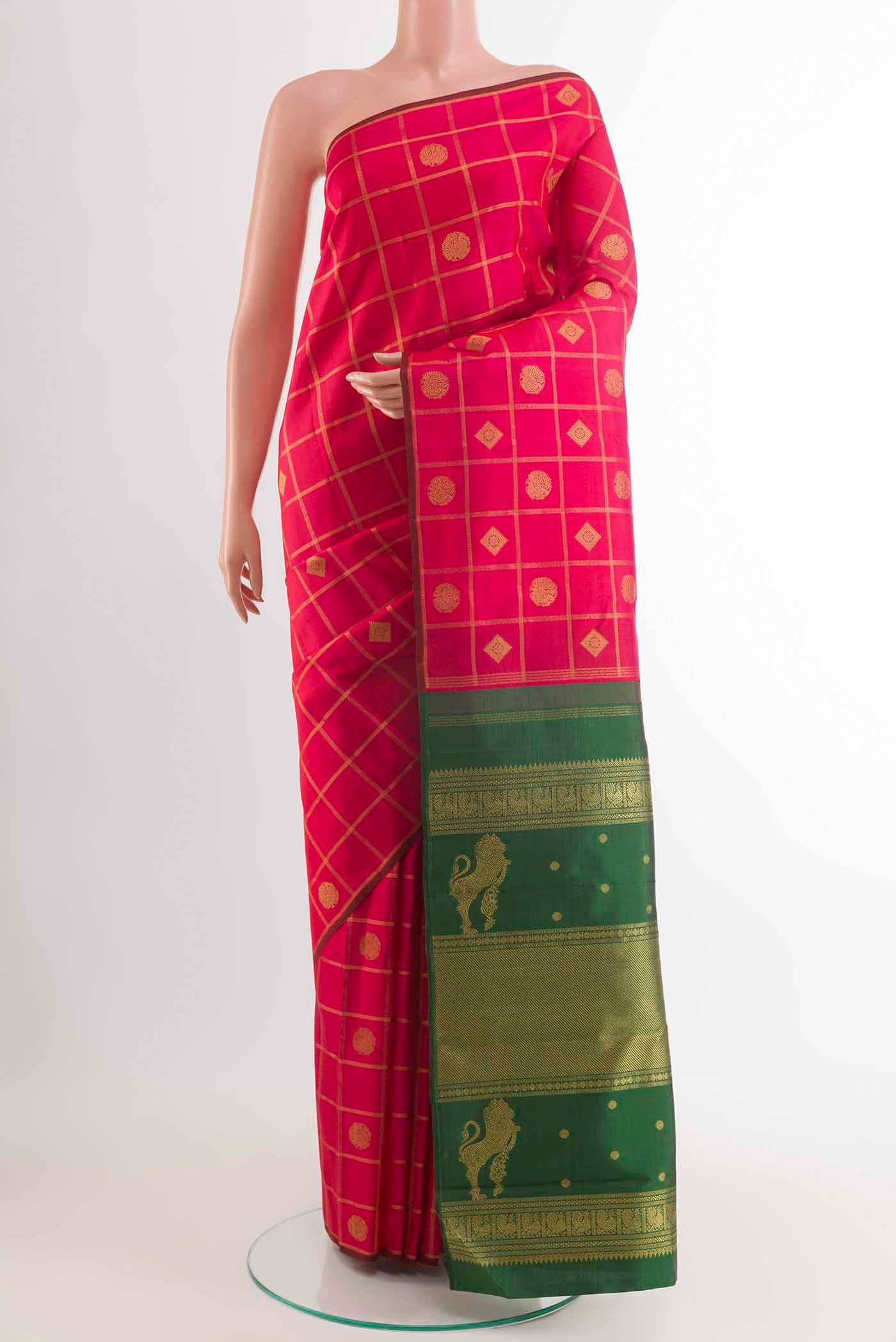 Pink Kanchipuram Silk Saree