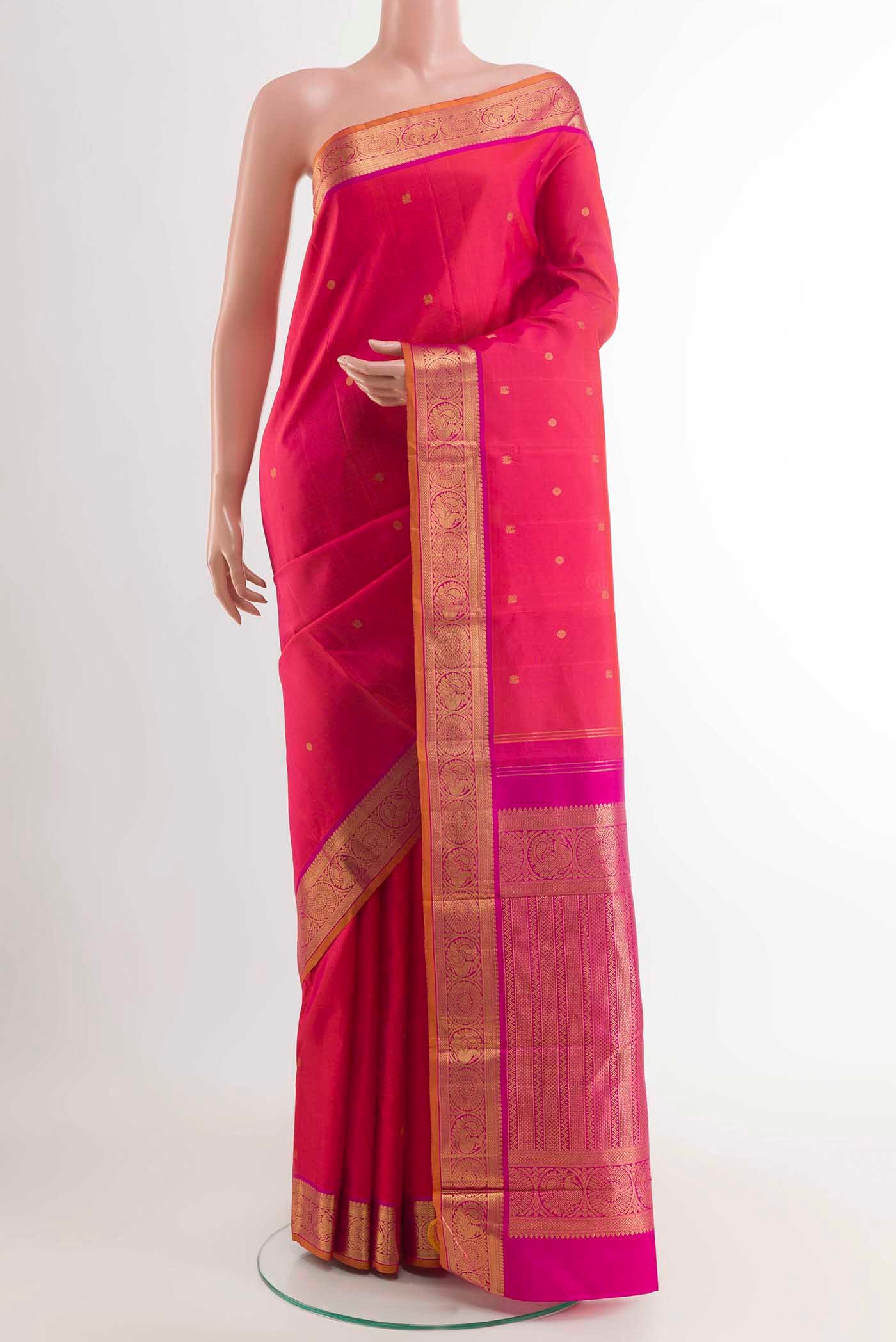 Pink Kanchipuram Silk Saree