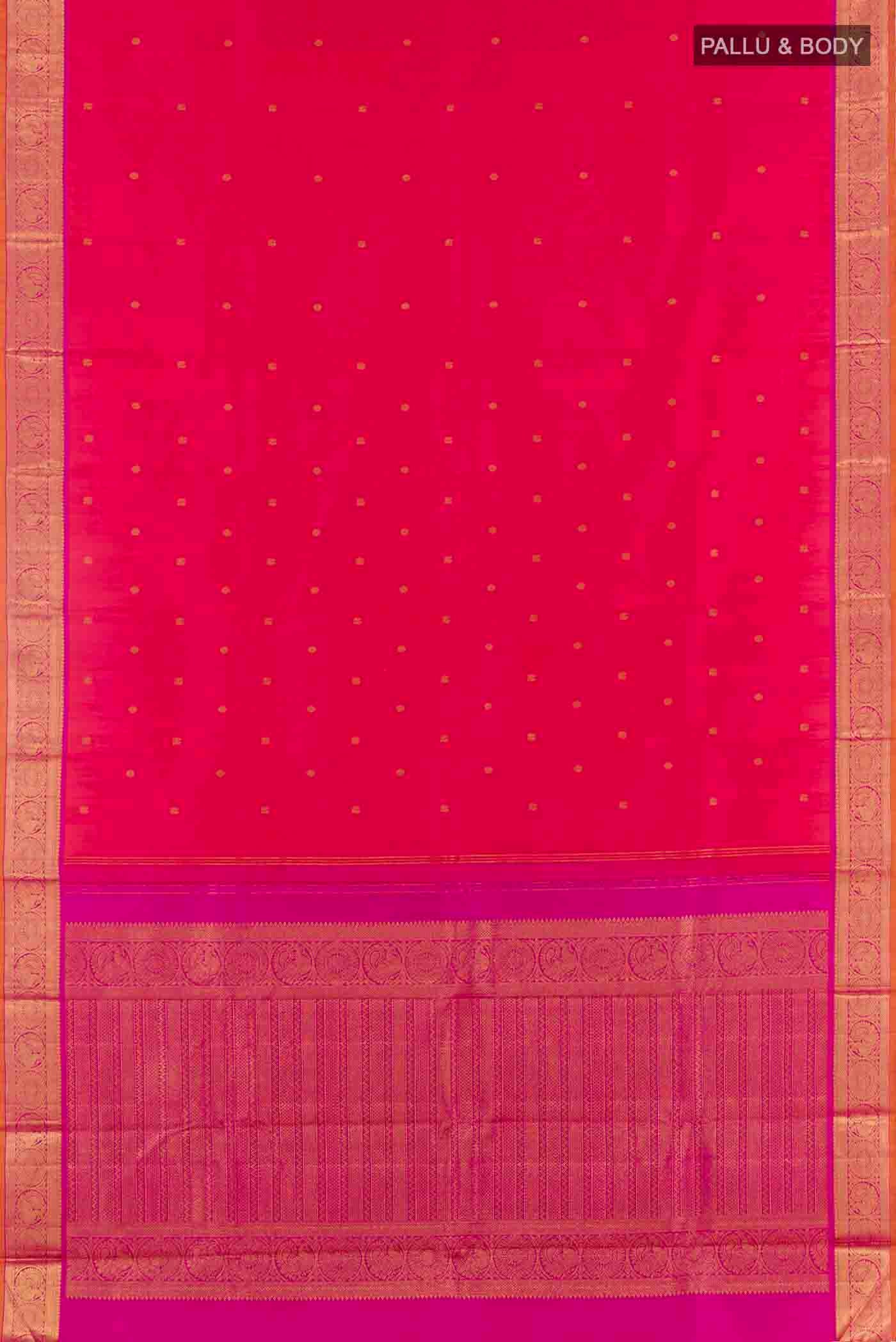 Pink Kanchipuram Silk Saree - Image 6