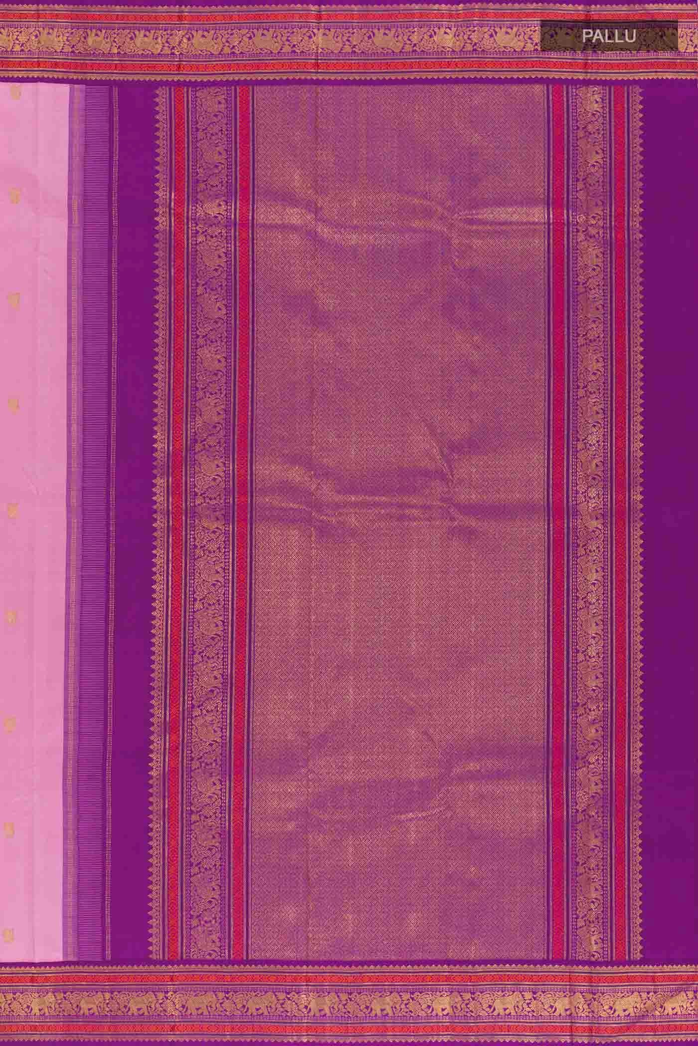 Pink Kanjivaram Silk Saree - Image 6