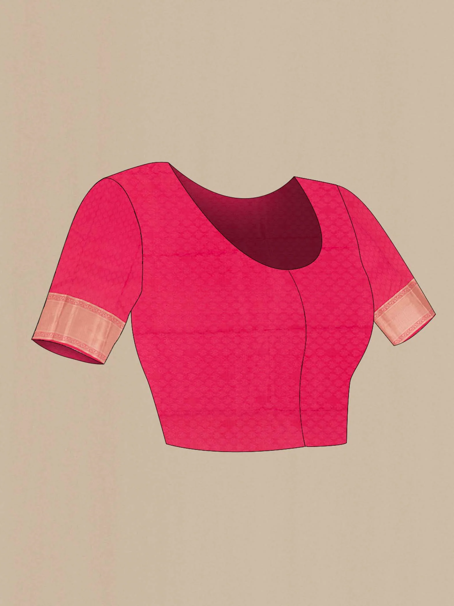 Pink Kanchipuram Silk Saree - Image 2