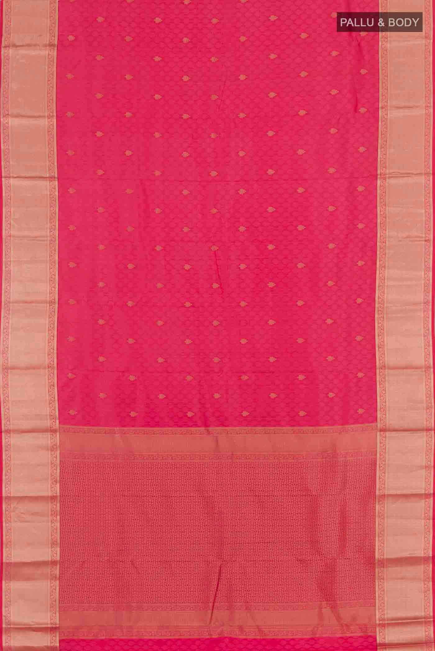 Pink Kanchipuram Silk Saree - Image 3