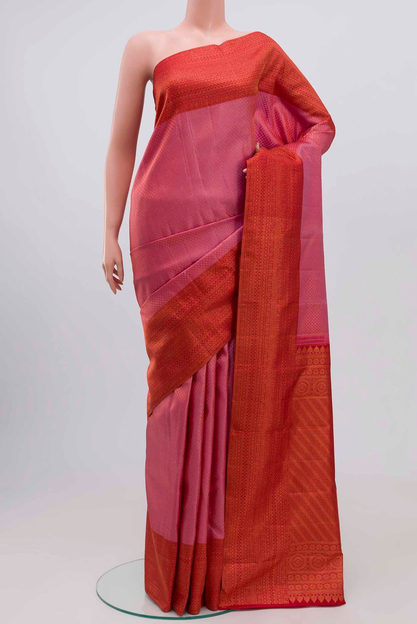 Pink Kanchipuram Silk Saree