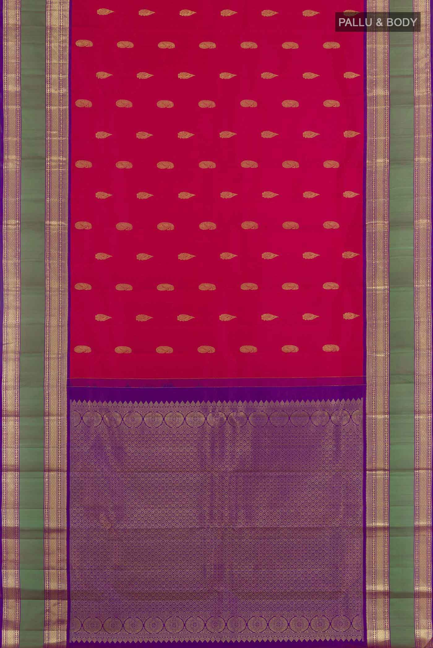 Pink Kanchipuram Silk Saree - Image 3