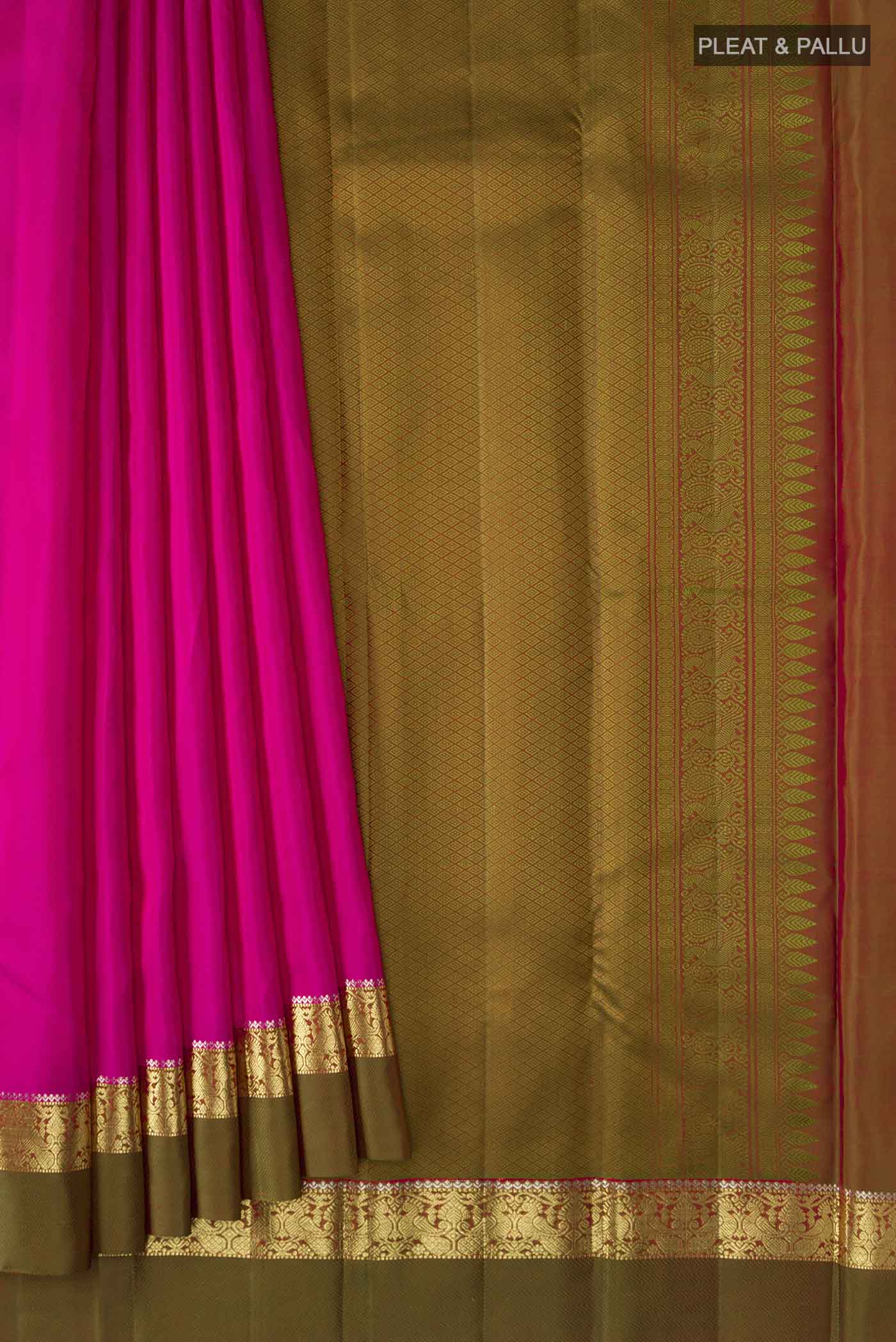 Pink Kanjivaram Silk Saree - Image 4