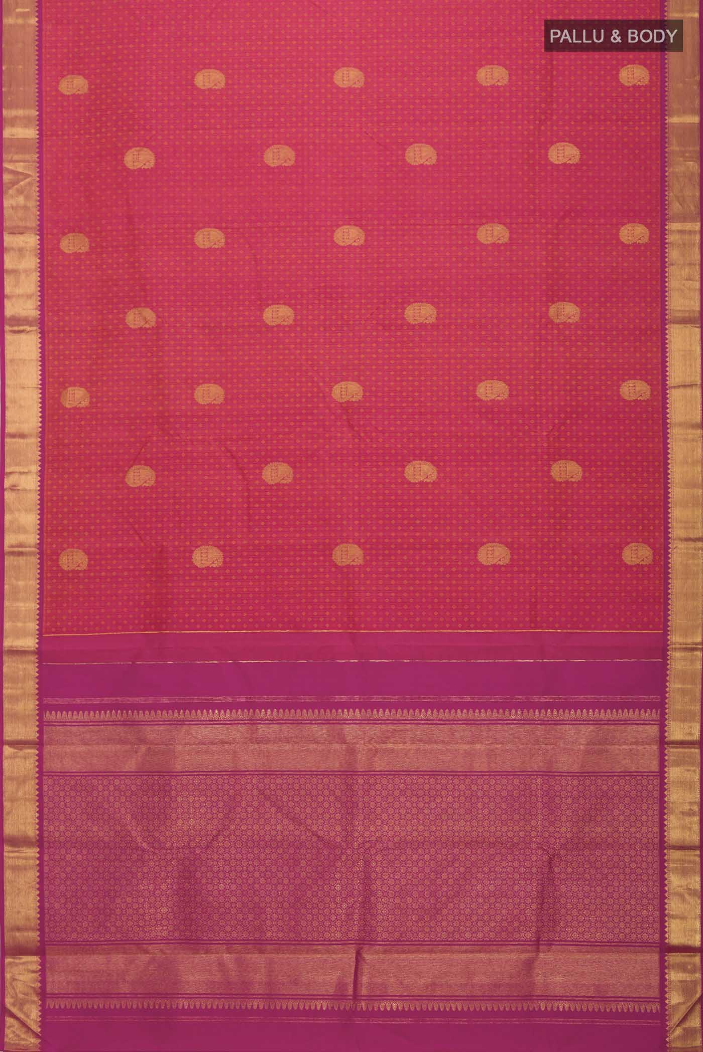 Pink Kanjivaram Silk Saree - Image 6