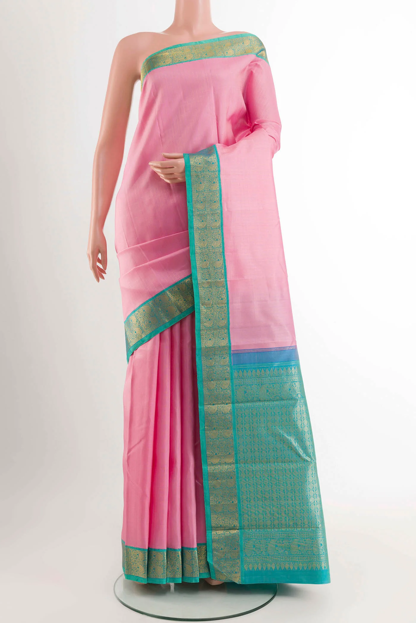 Pink Kanjivaram Silk Saree