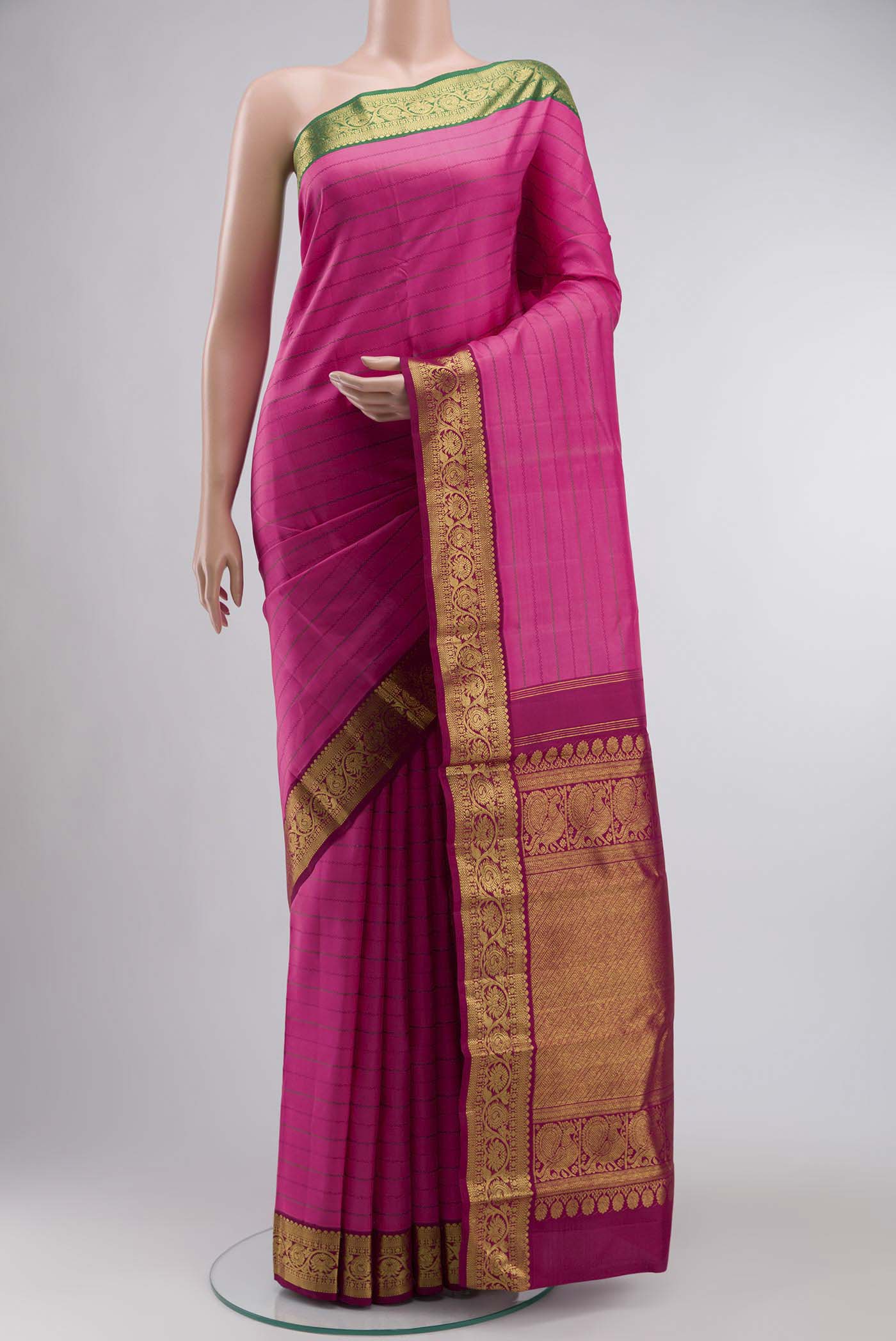Pink Kanjivaram Silk Saree