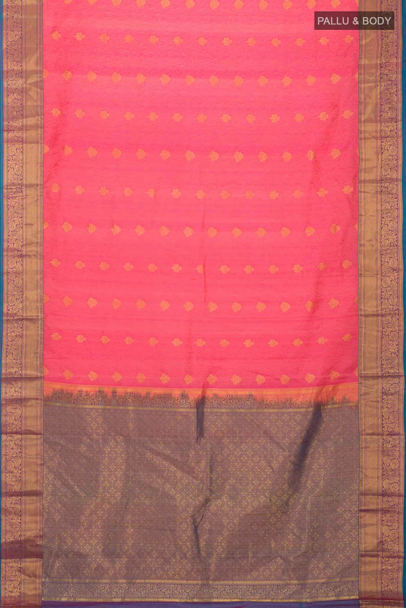 Pink Kanchipuram Silk Saree - Image 4