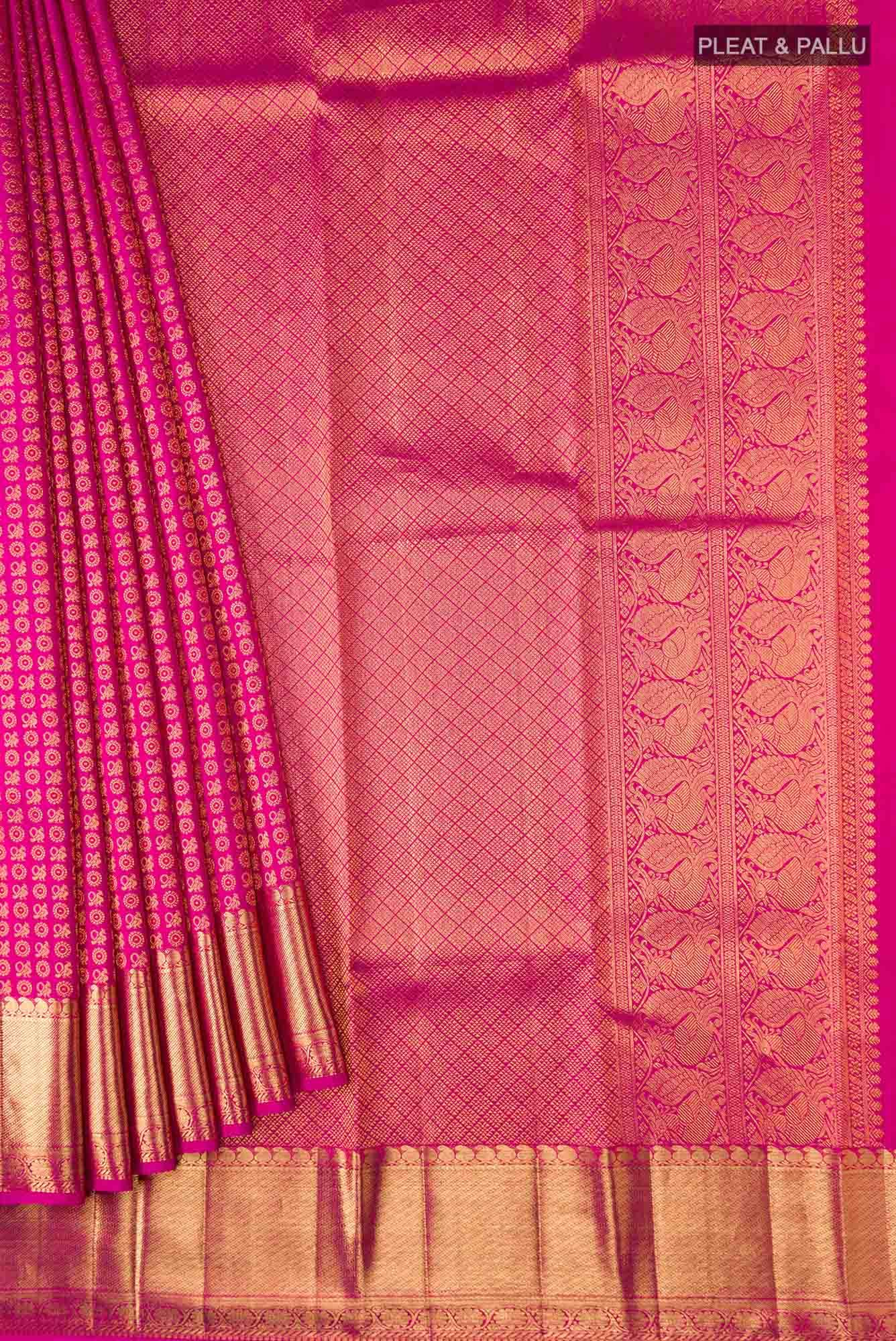 Pink Kanjivaram Silk Saree - Image 2