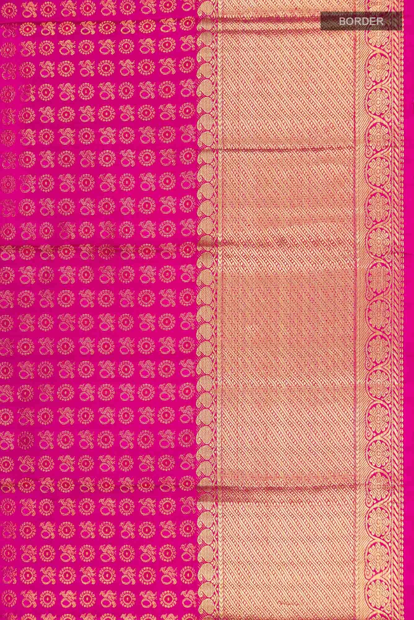 Pink Kanjivaram Silk Saree - Image 6