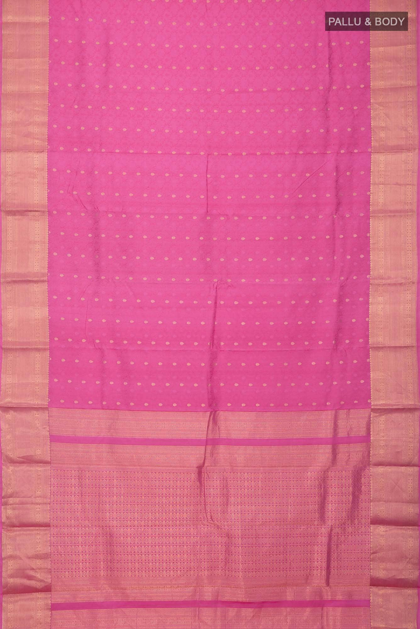 Pink Kanchipuram Silk Saree - Image 4