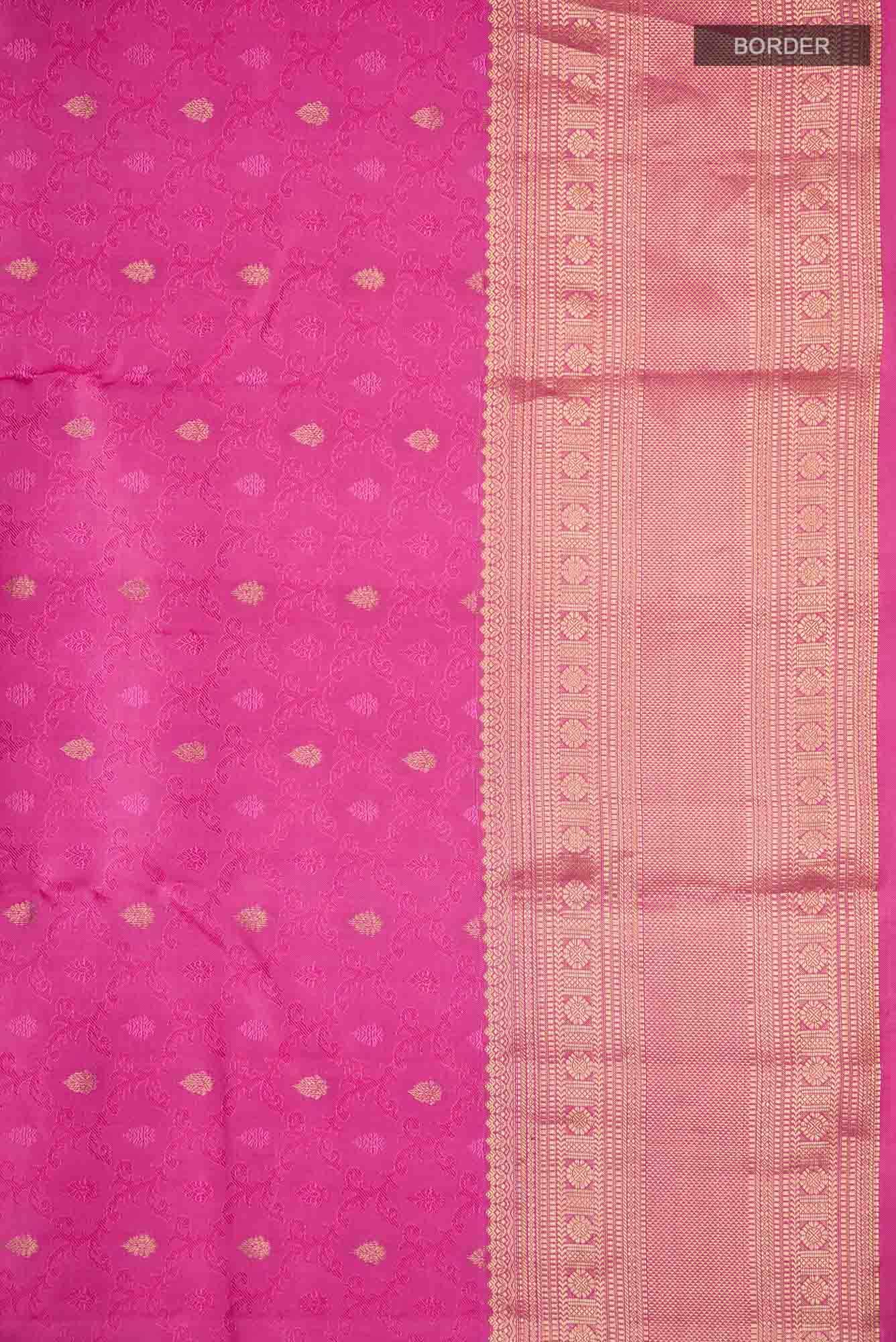 Pink Kanchipuram Silk Saree - Image 5