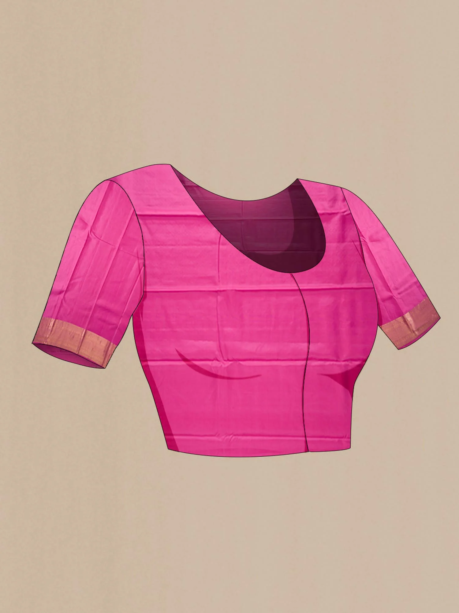 Pink Kanchipuram Silk Saree - Image 6