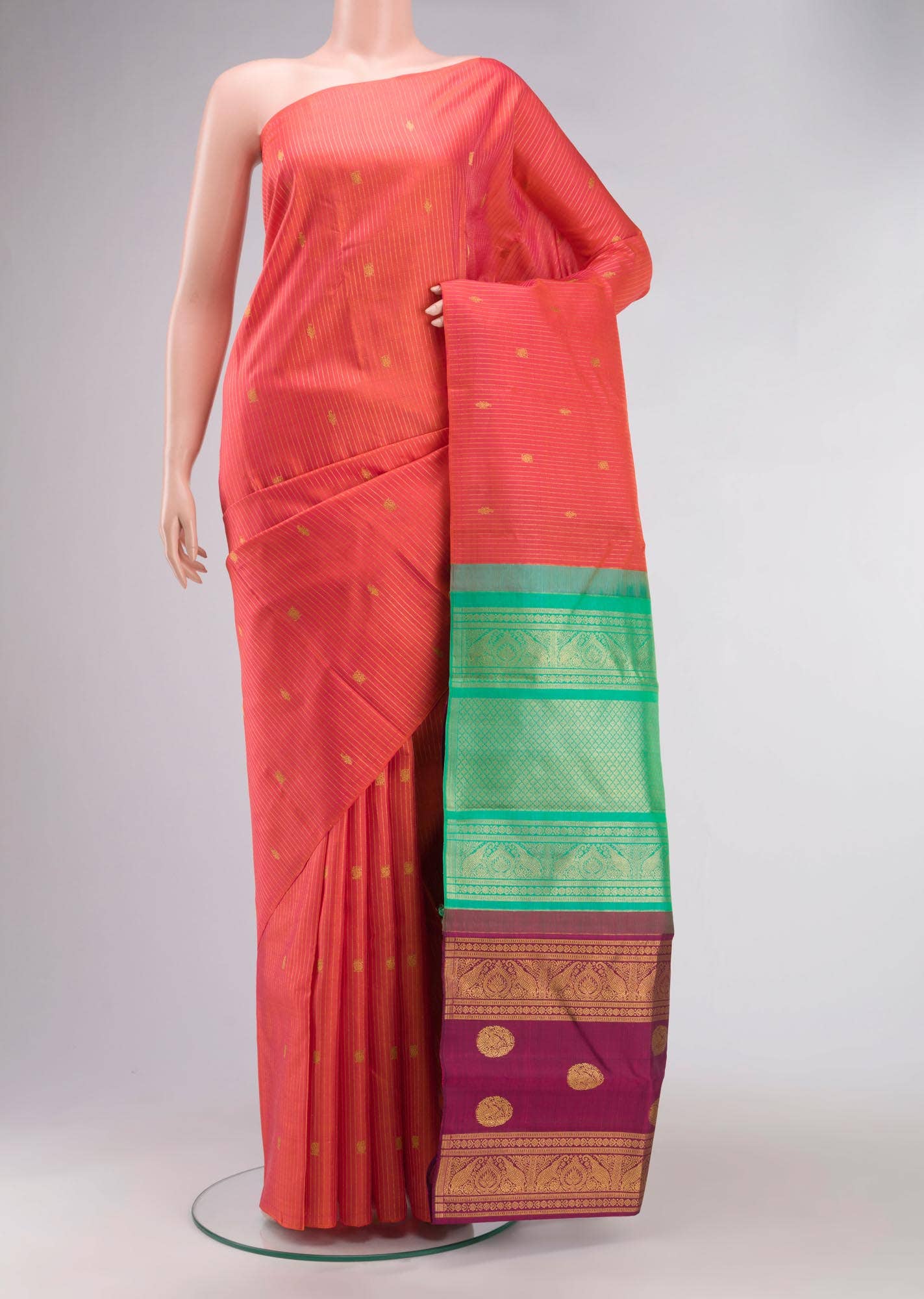 Pink Kanchipuram Silk Saree