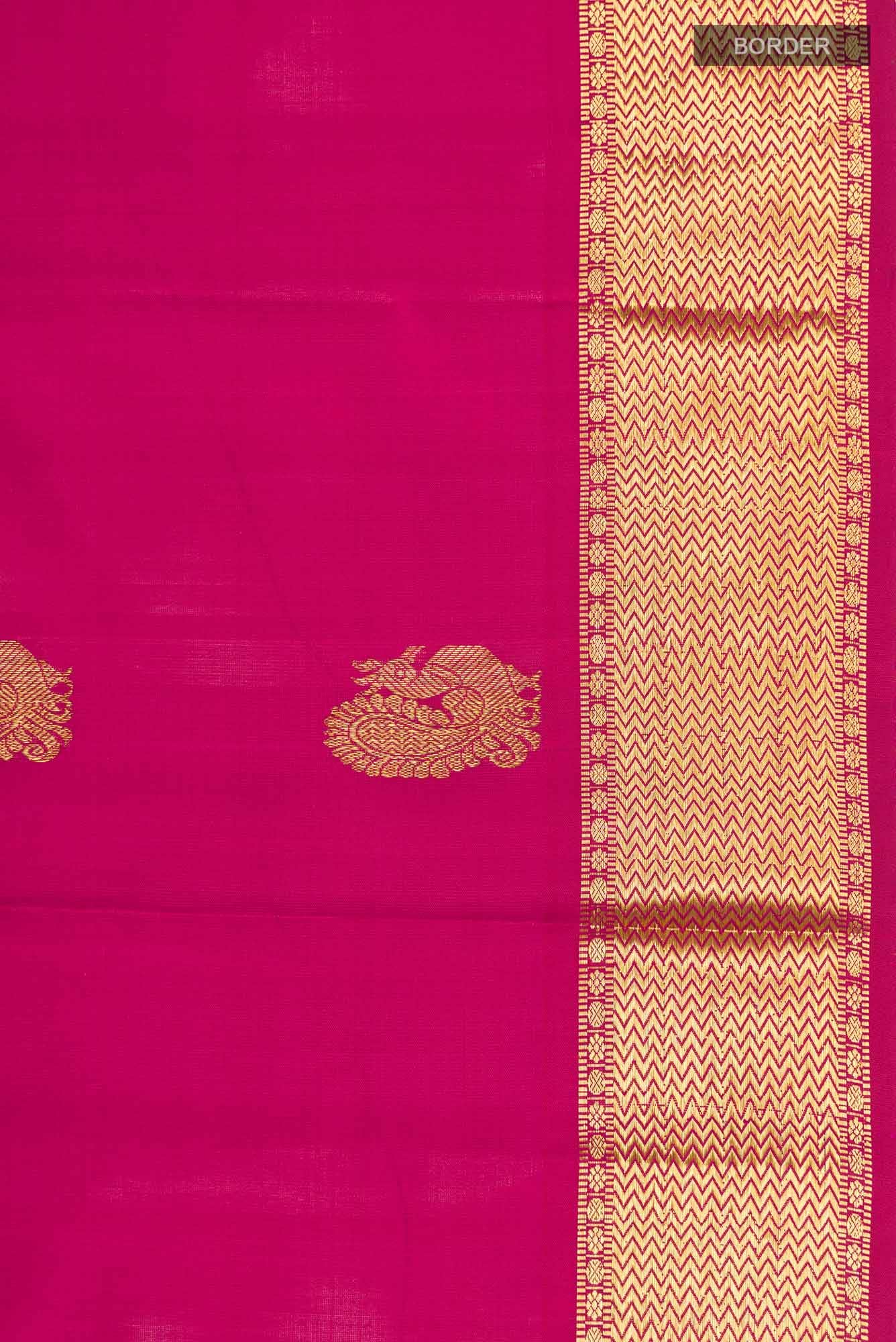 Pink Kanjivaram Silk Saree - Image 5