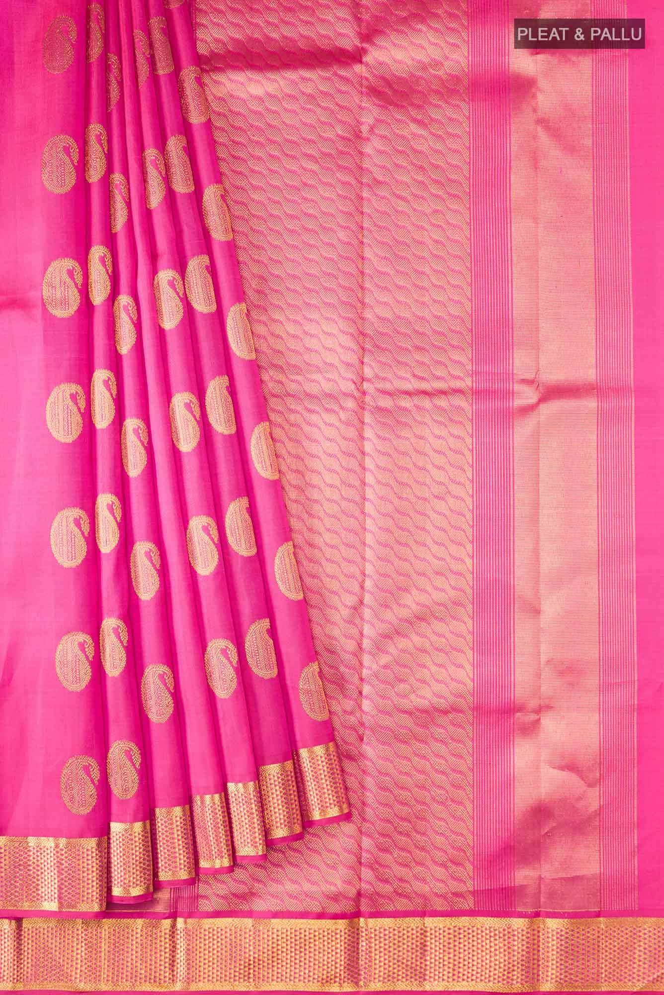 Pink Kanjivaram Silk Saree - Image 2