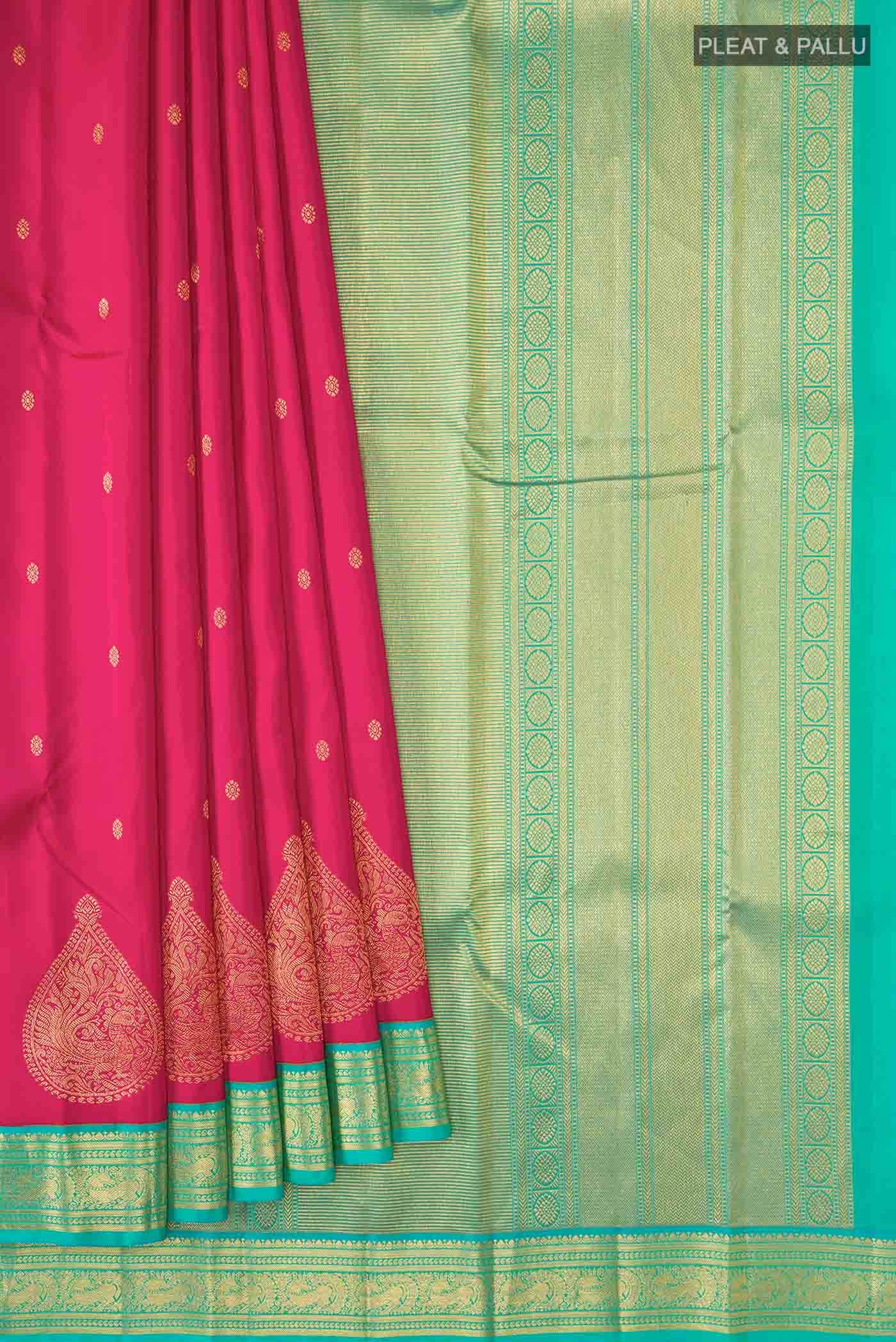 Pink Kanchipuram Silk Saree - Image 2