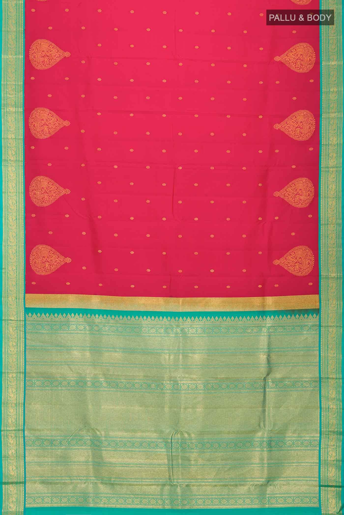Pink Kanchipuram Silk Saree - Image 4