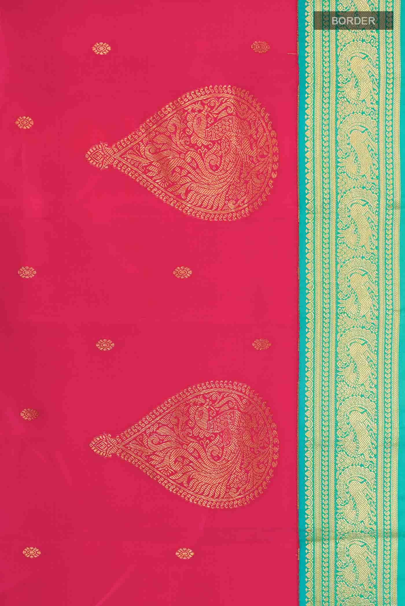 Pink Kanchipuram Silk Saree - Image 5