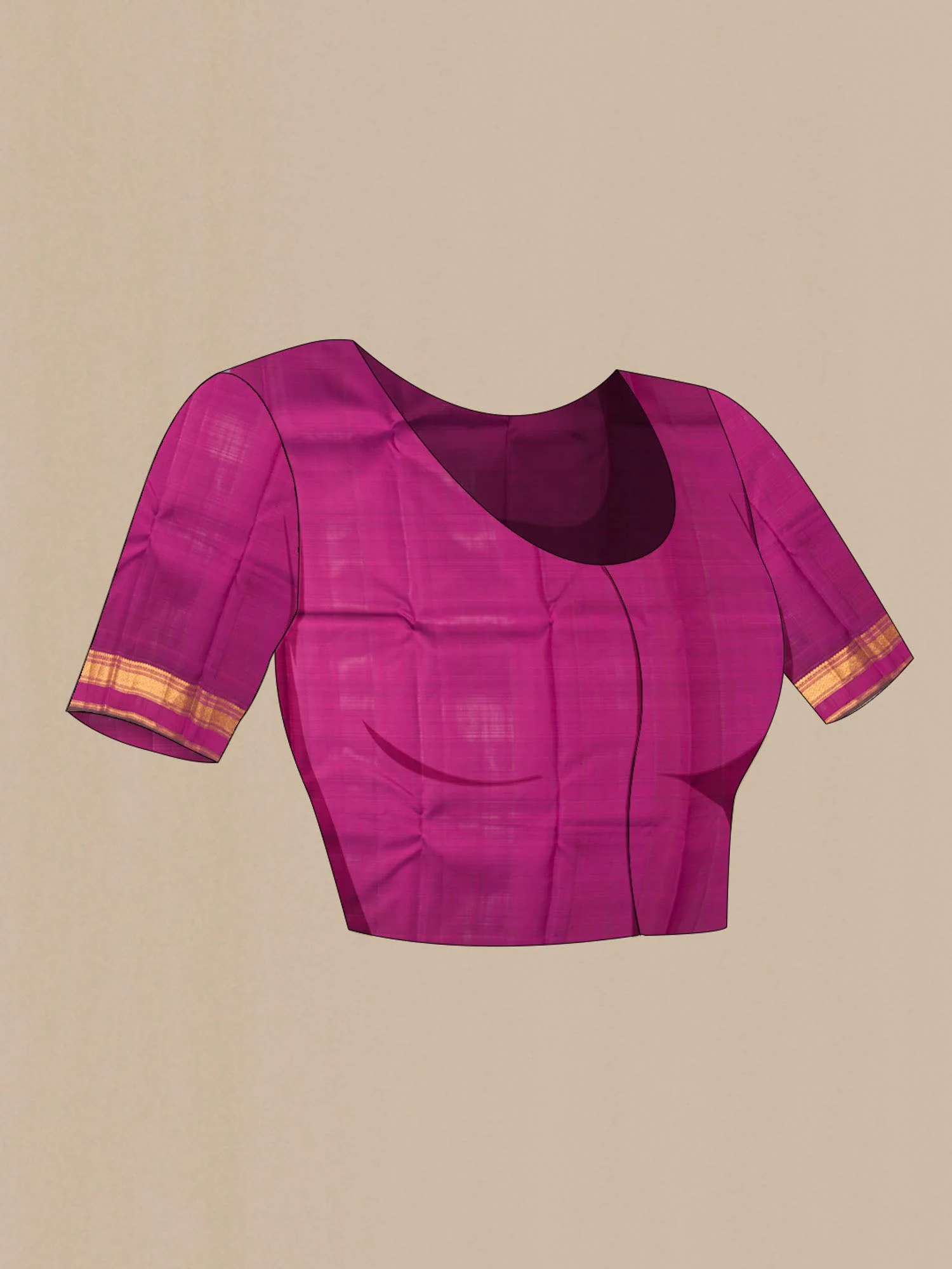 Pink Kanjivaram Silk Saree - Image 6