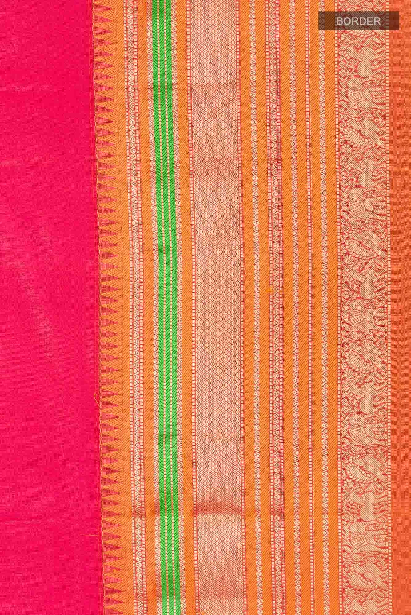 Pink Kanchipuram Silk Saree - Image 5