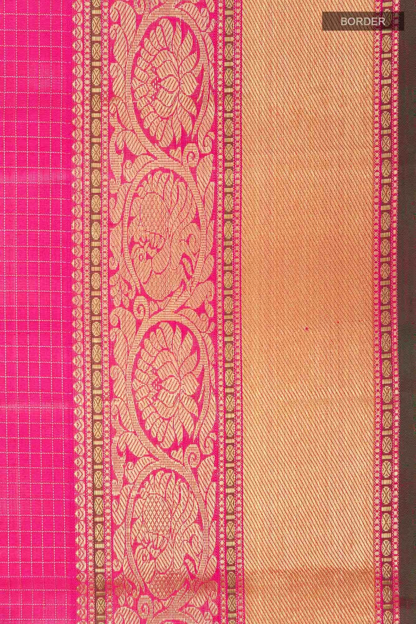 Pink Kanchipuram Silk Saree - Image 6