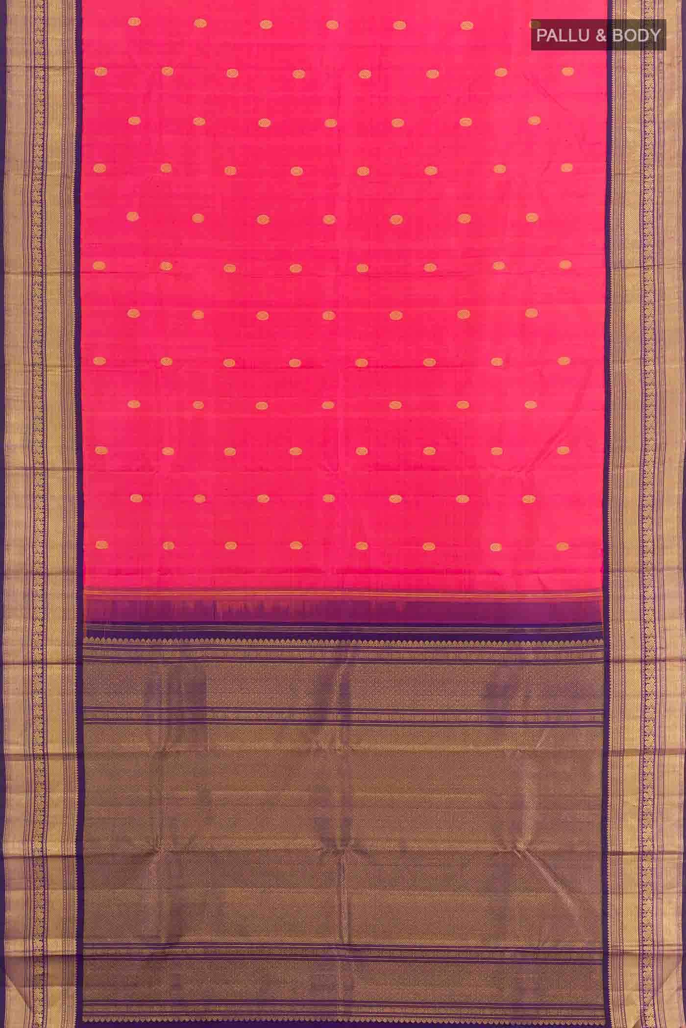 Pink Kanjivaram Silk Saree - Image 4