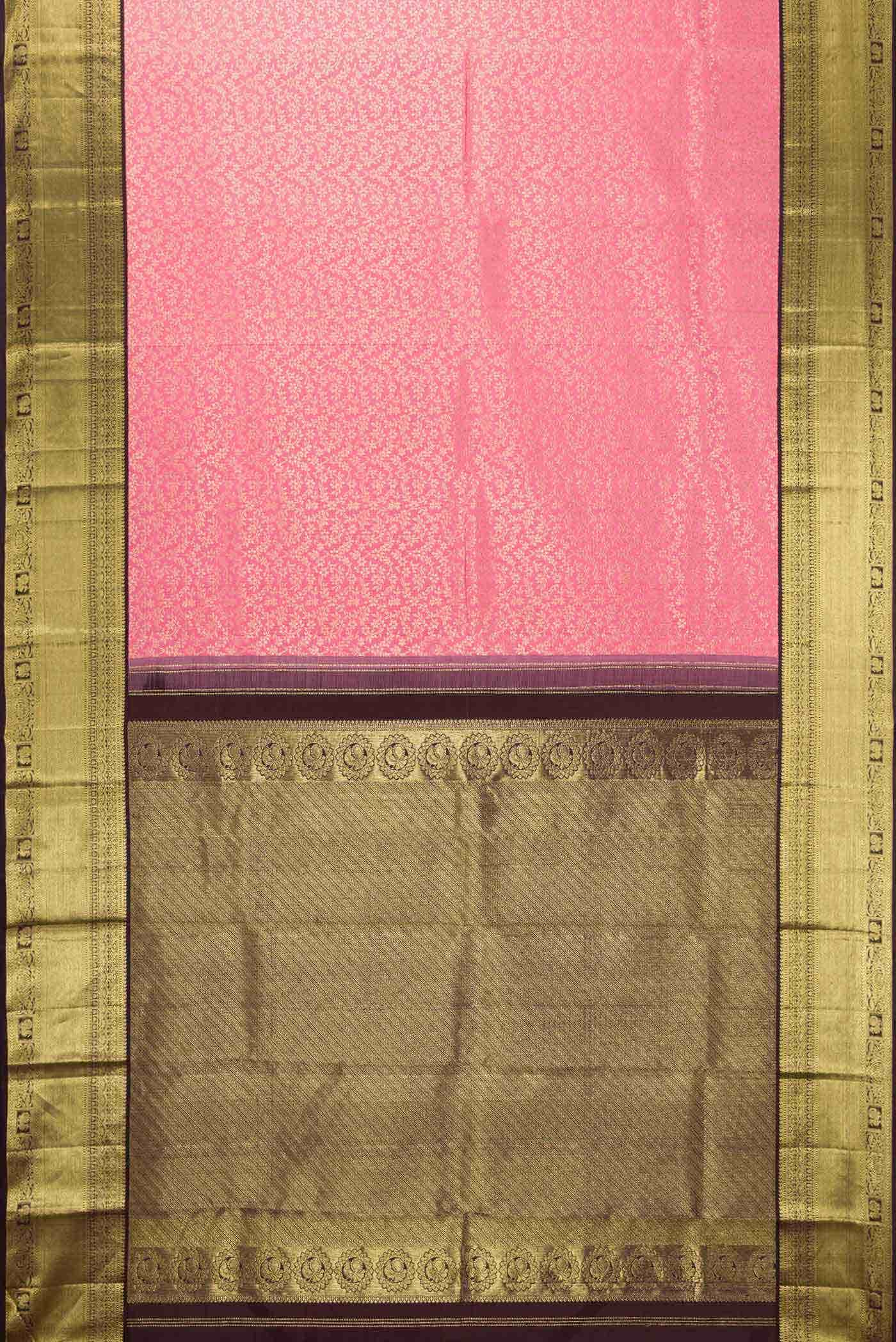 Pink Kanjivaram Silk Saree - Image 4