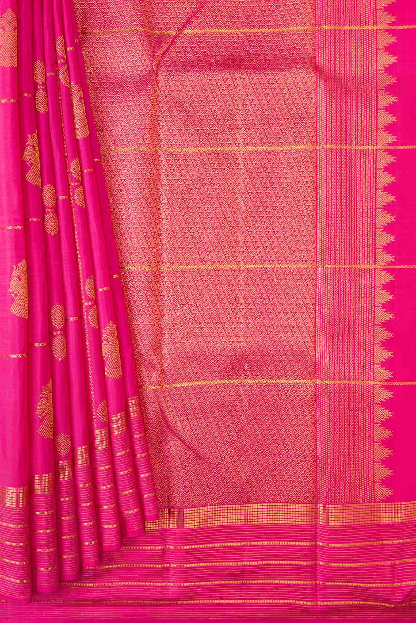Pink Kanjivaram Silk Saree - Image 2