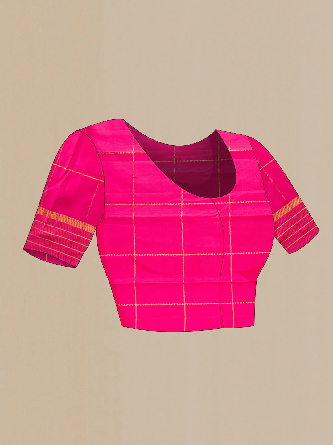 Pink Kanjivaram Silk Saree - Image 7