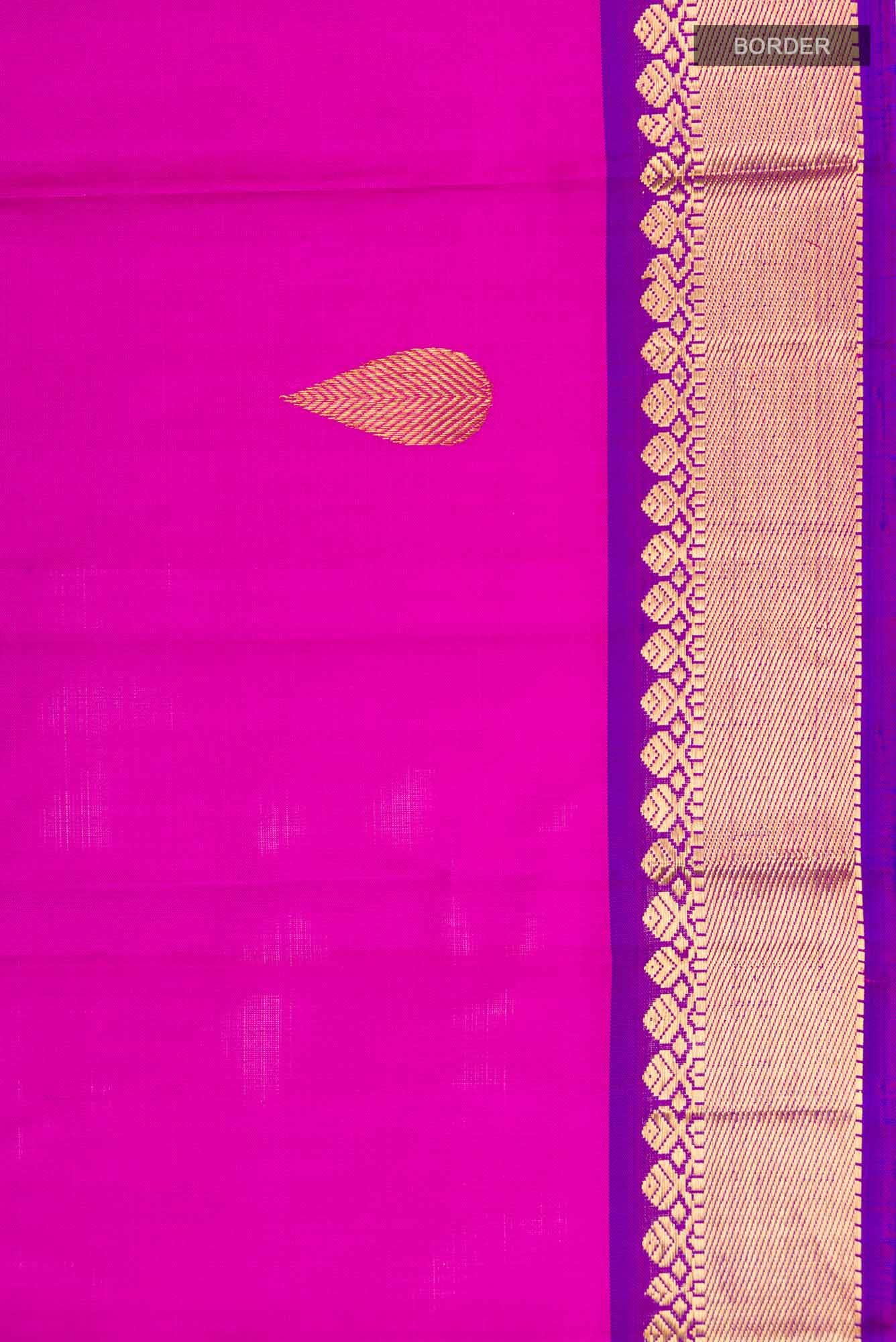 Pink Kanchipuram Silk Saree - Image 5