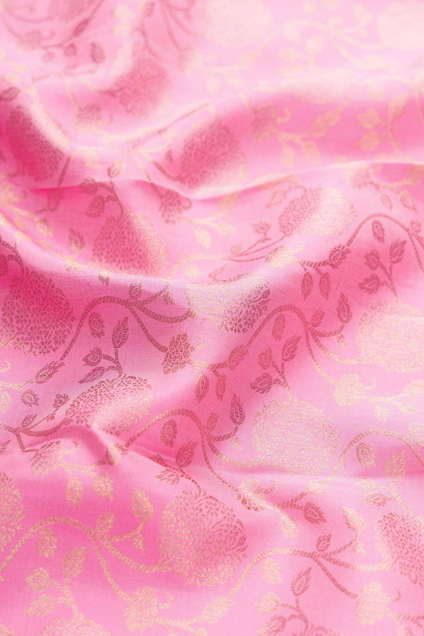 Pink Kanchipuram Silk Saree - Image 3