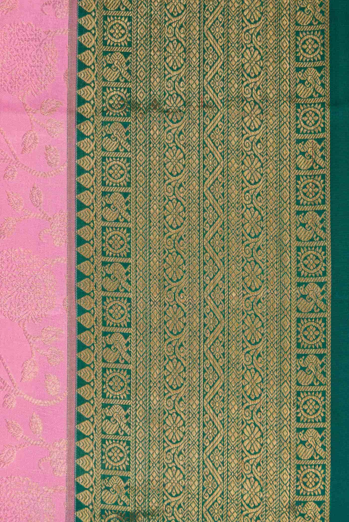 Pink Kanchipuram Silk Saree - Image 5