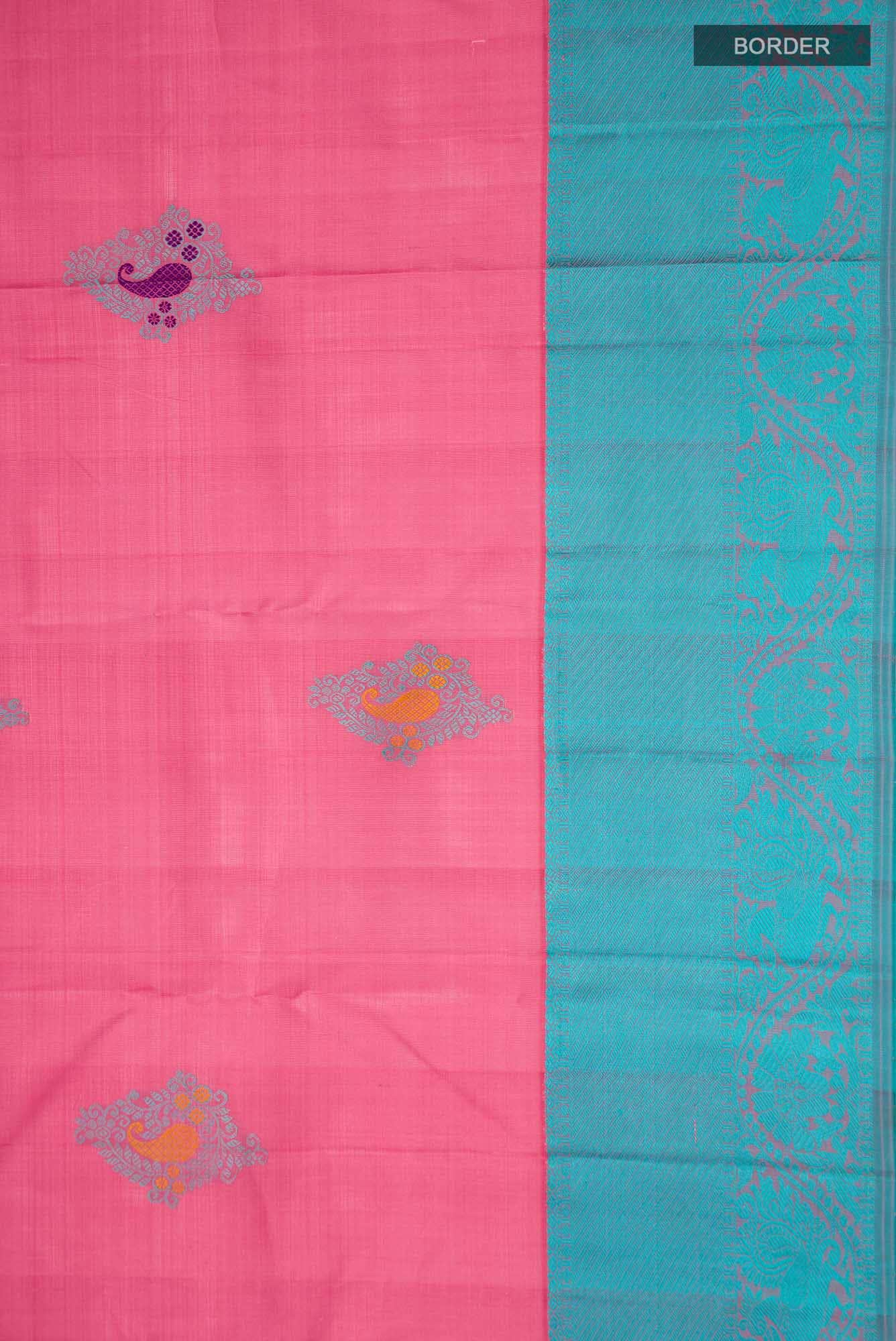 Pink Kanjivaram Silk Saree - Image 5