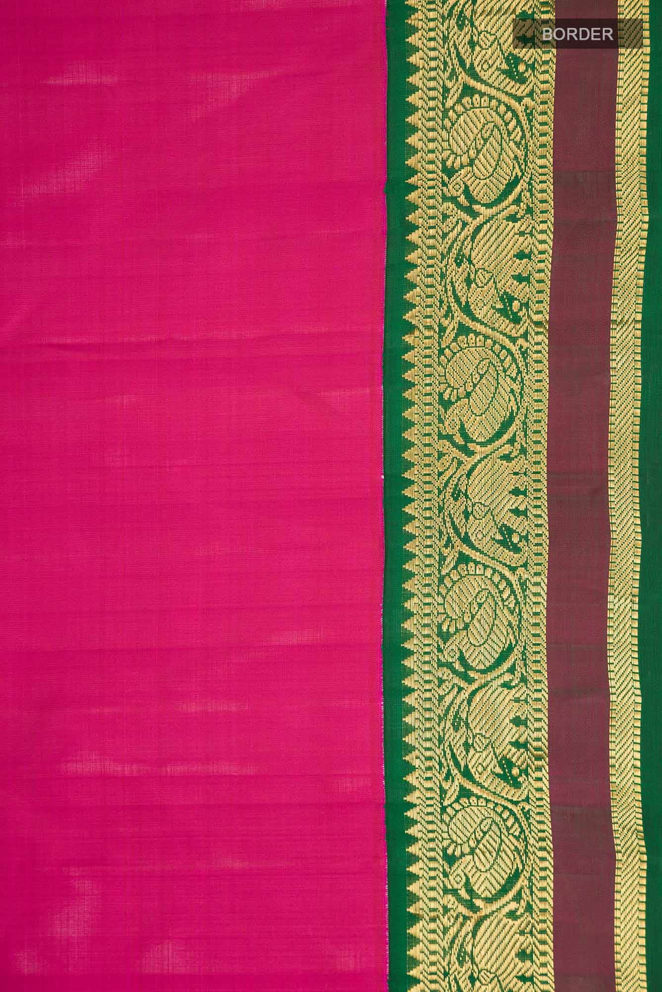 Pink Kanchipuram Silk Saree - Image 5