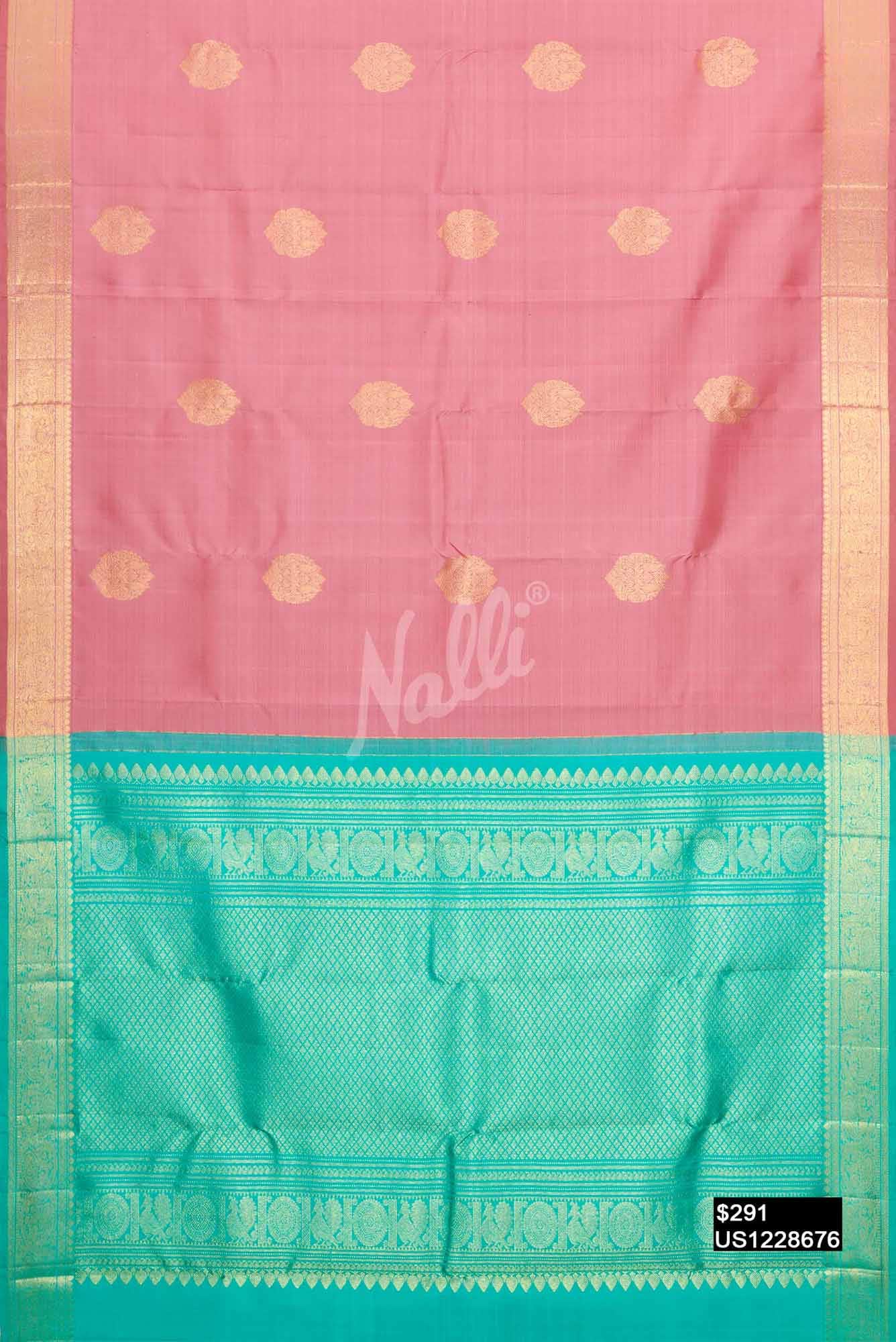 Pink Kanchipuram Silk Saree