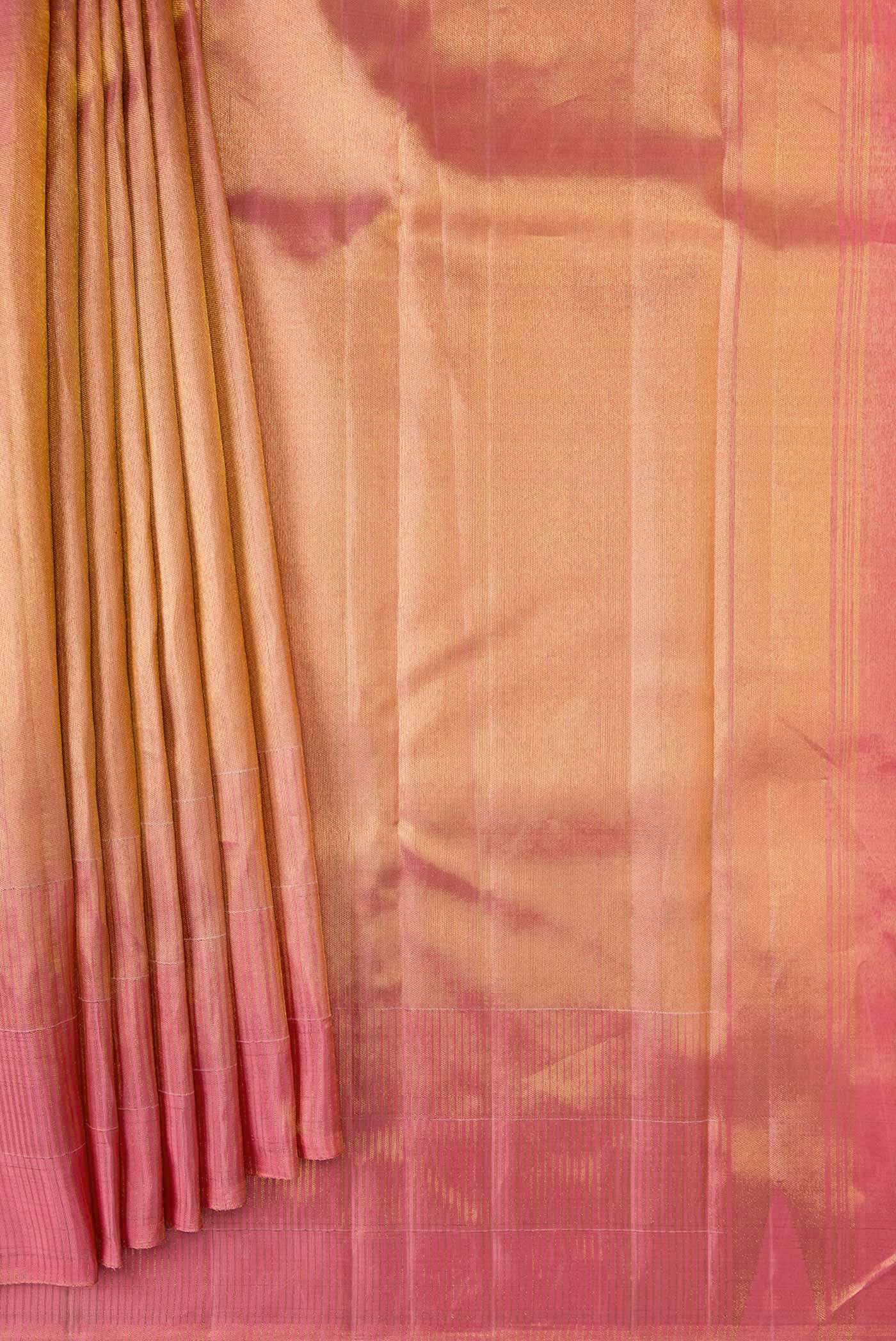 Pink Kanjivaram Tissue Silk Saree - Image 2