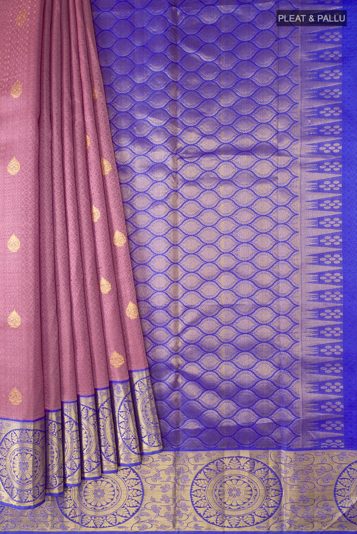Pink Kanjivaram Silk Saree - Image 4