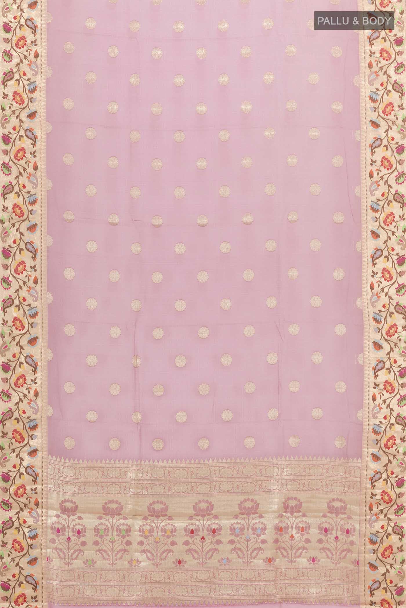 Pink Kota Silk Saree - Image 4