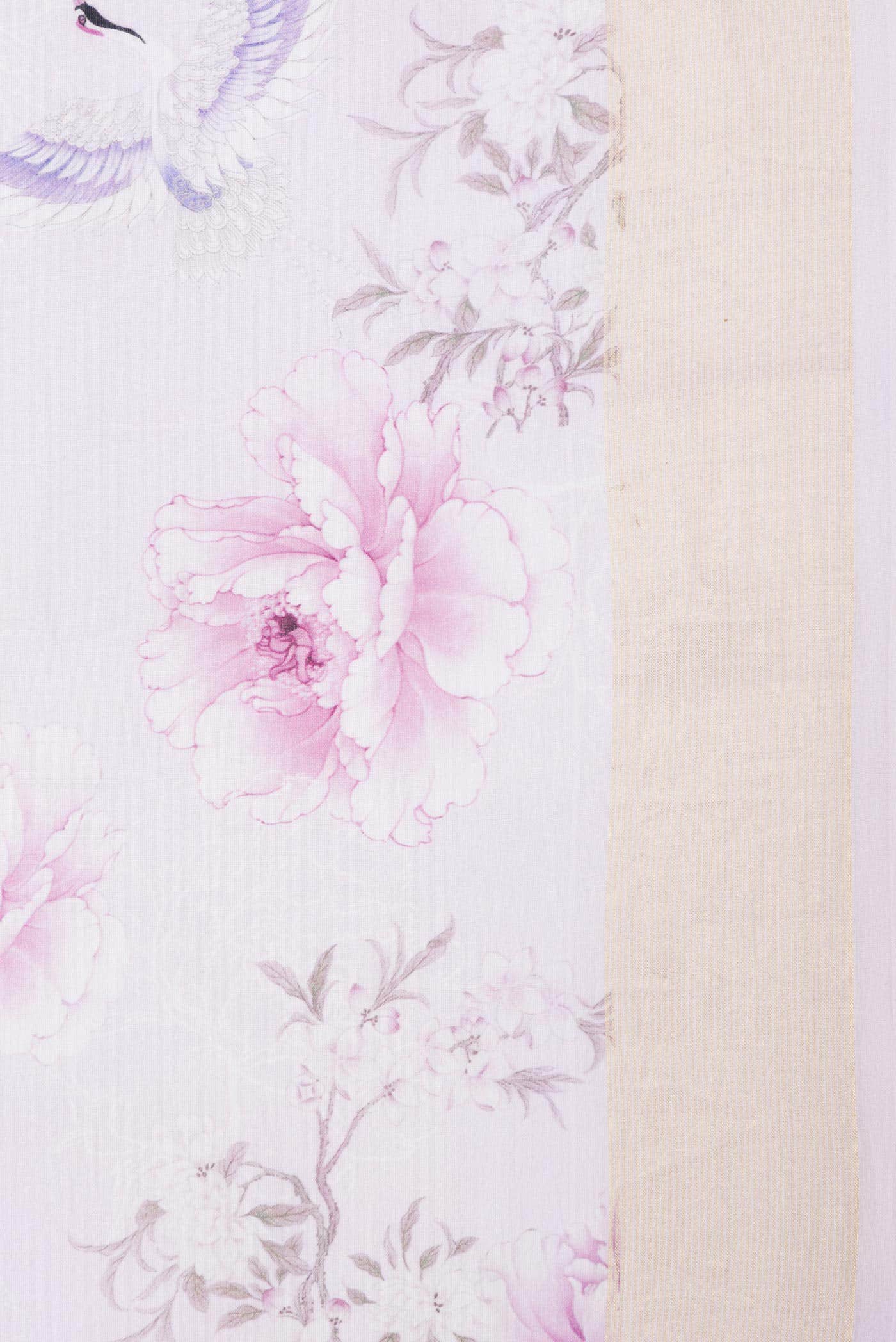 Pink Linen Saree - Image 3