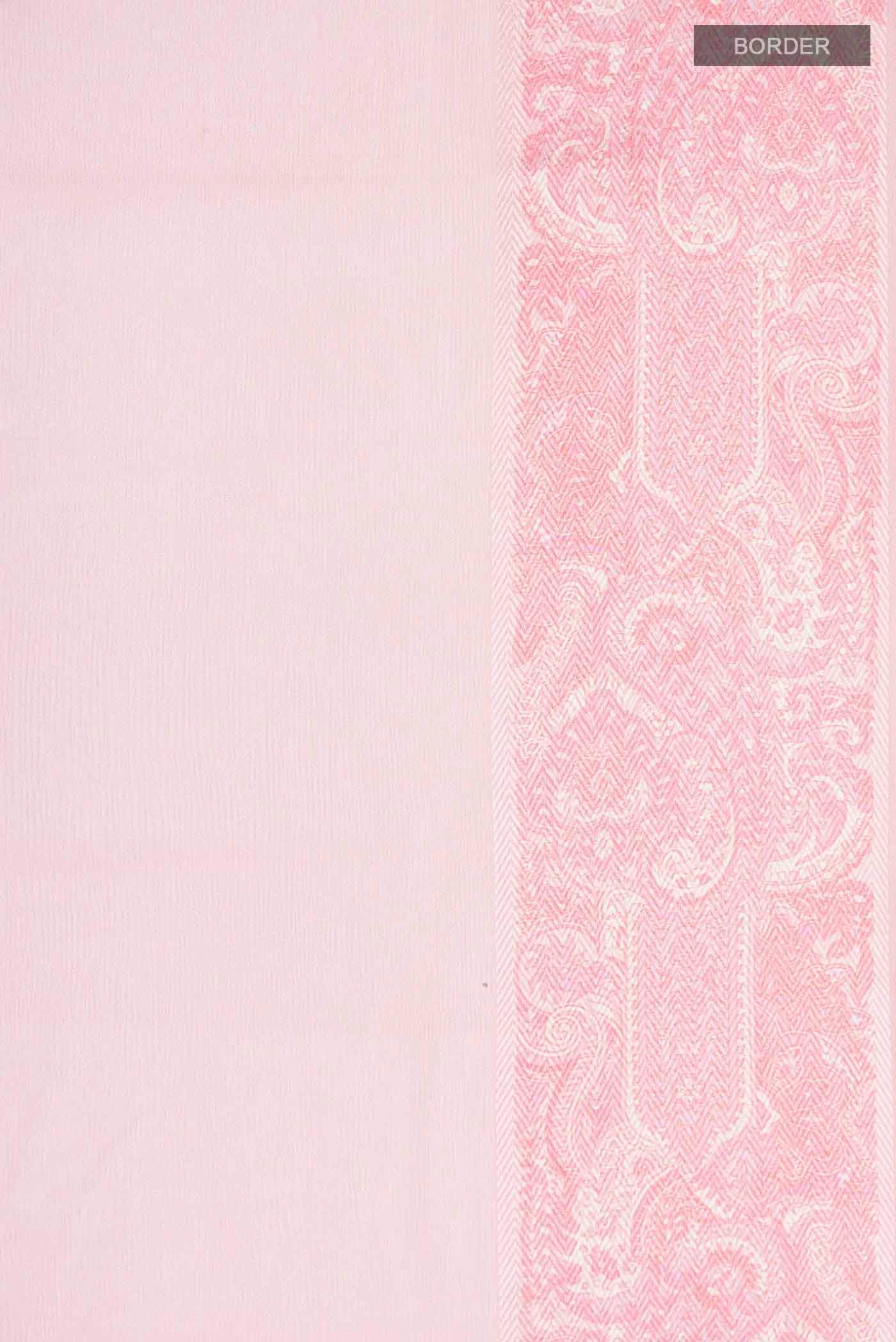 Pink Mysore Chiffon Saree - Image 3