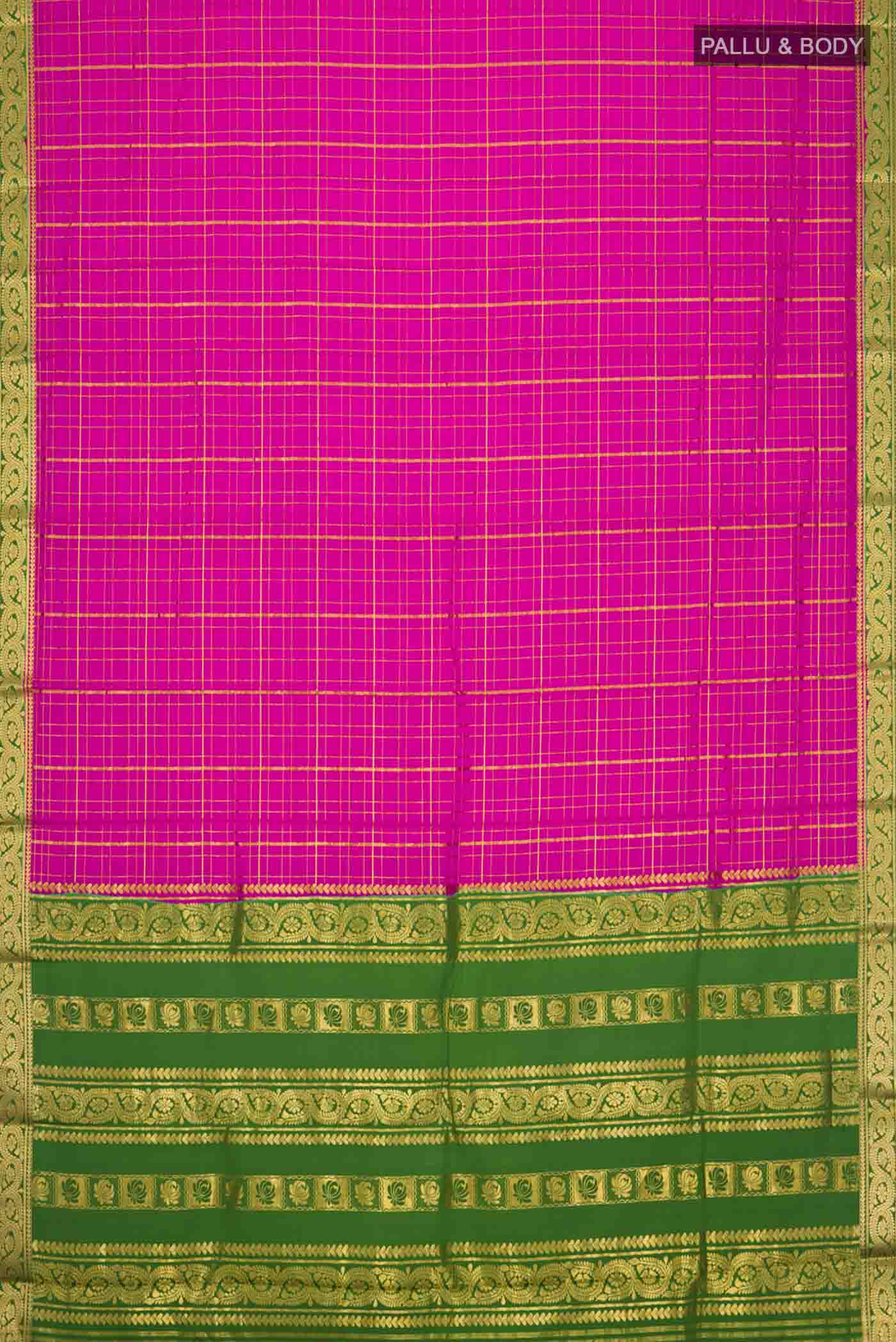 Pink Mysore Crepe Saree - Image 5