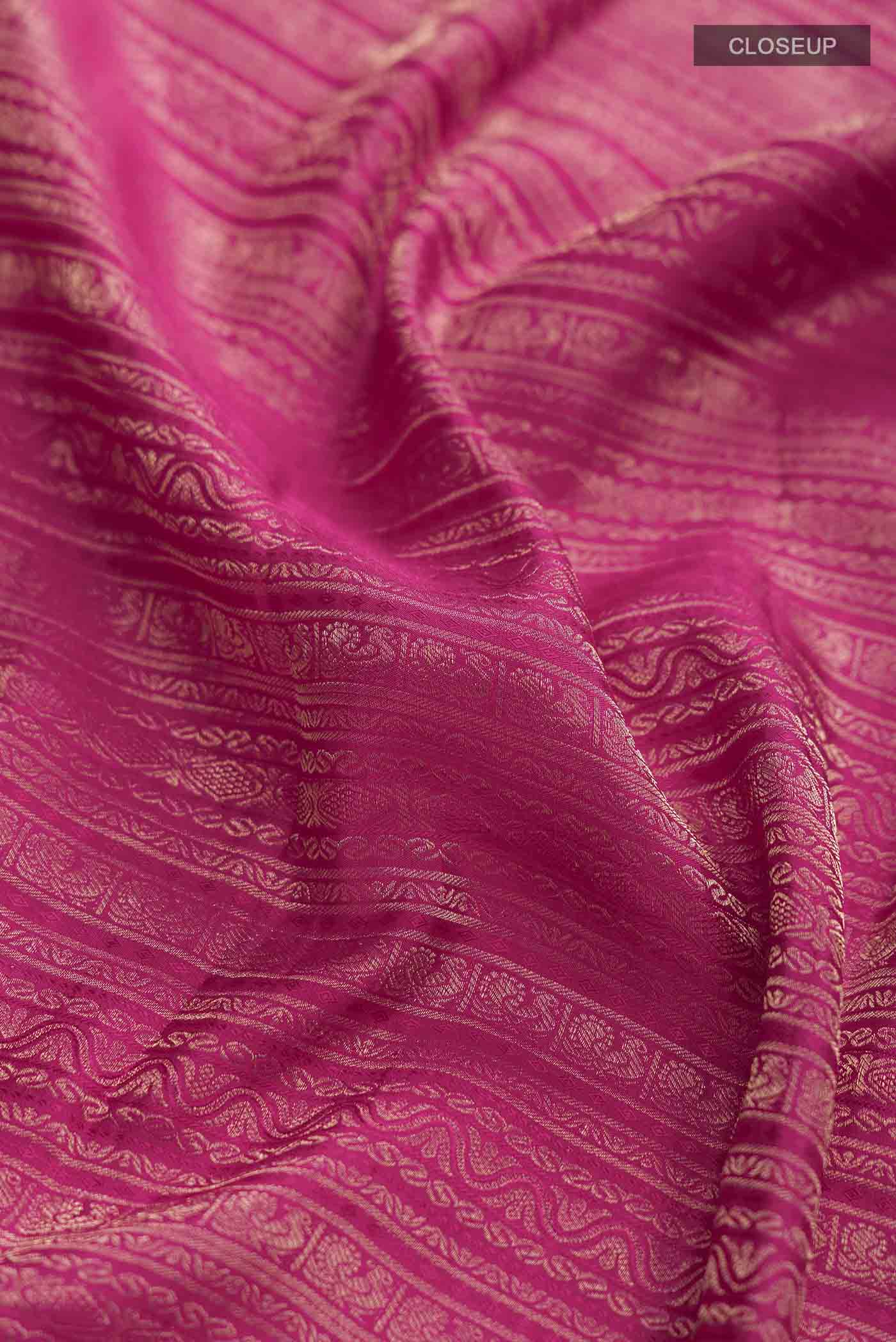 Pink Mysore Crepe Saree - Image 2