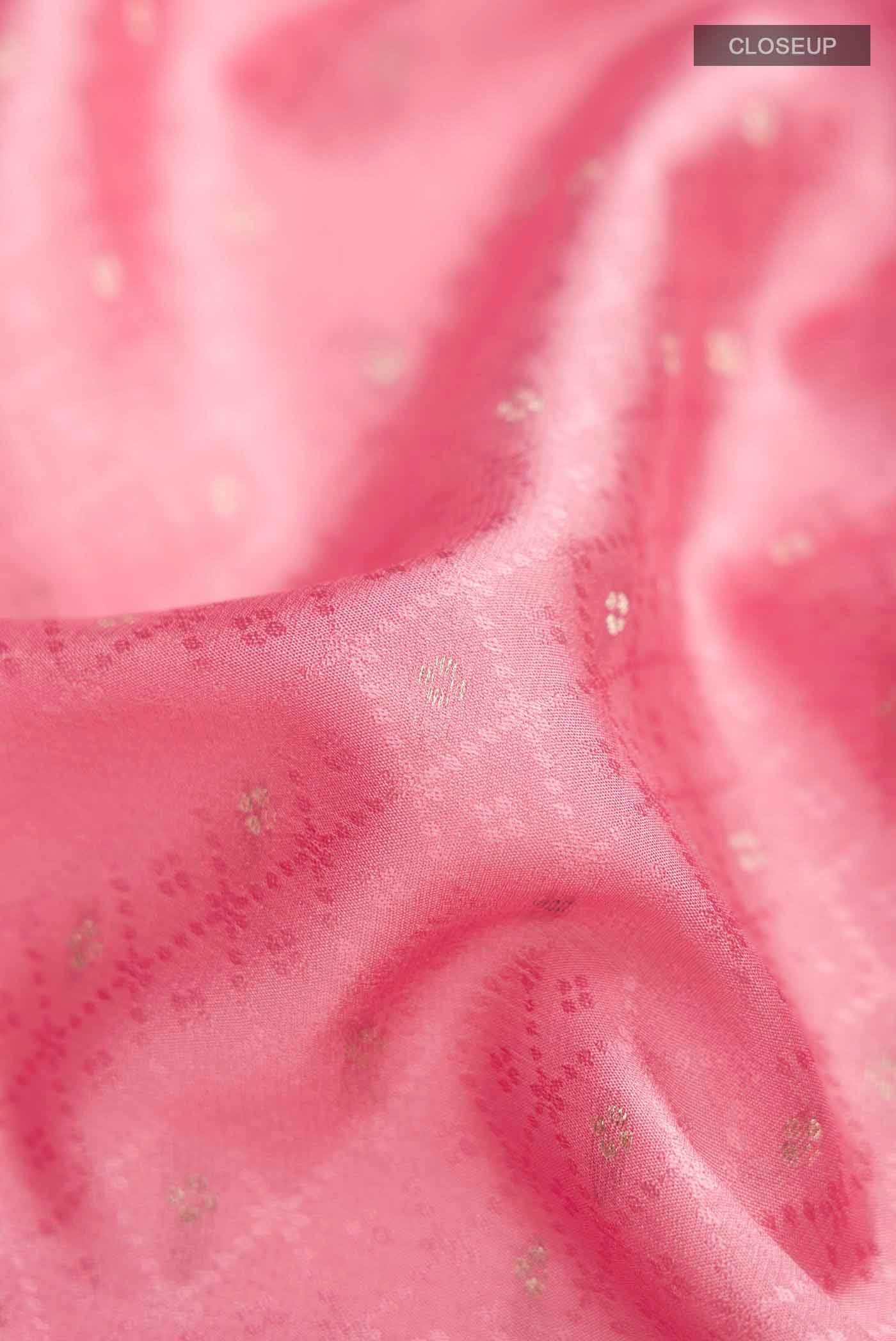 Pink Mysore Crepe Saree - Image 2