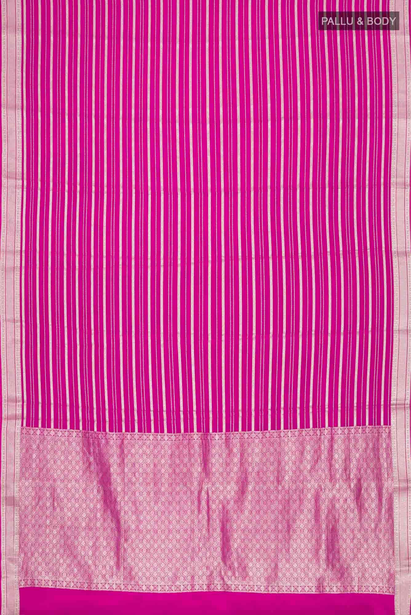 Pink Mysore Crepe Saree - Image 3