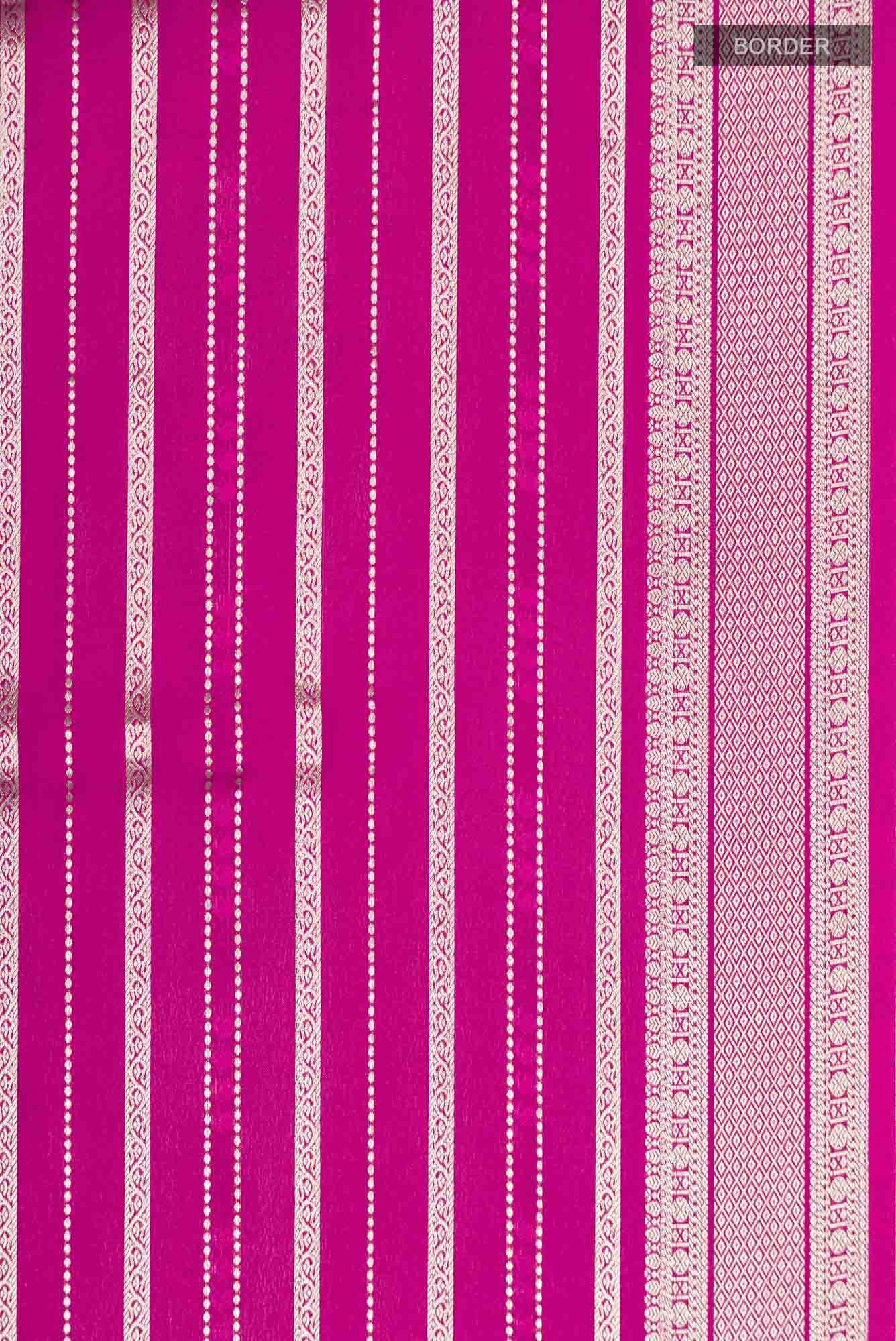 Pink Mysore Crepe Saree - Image 4