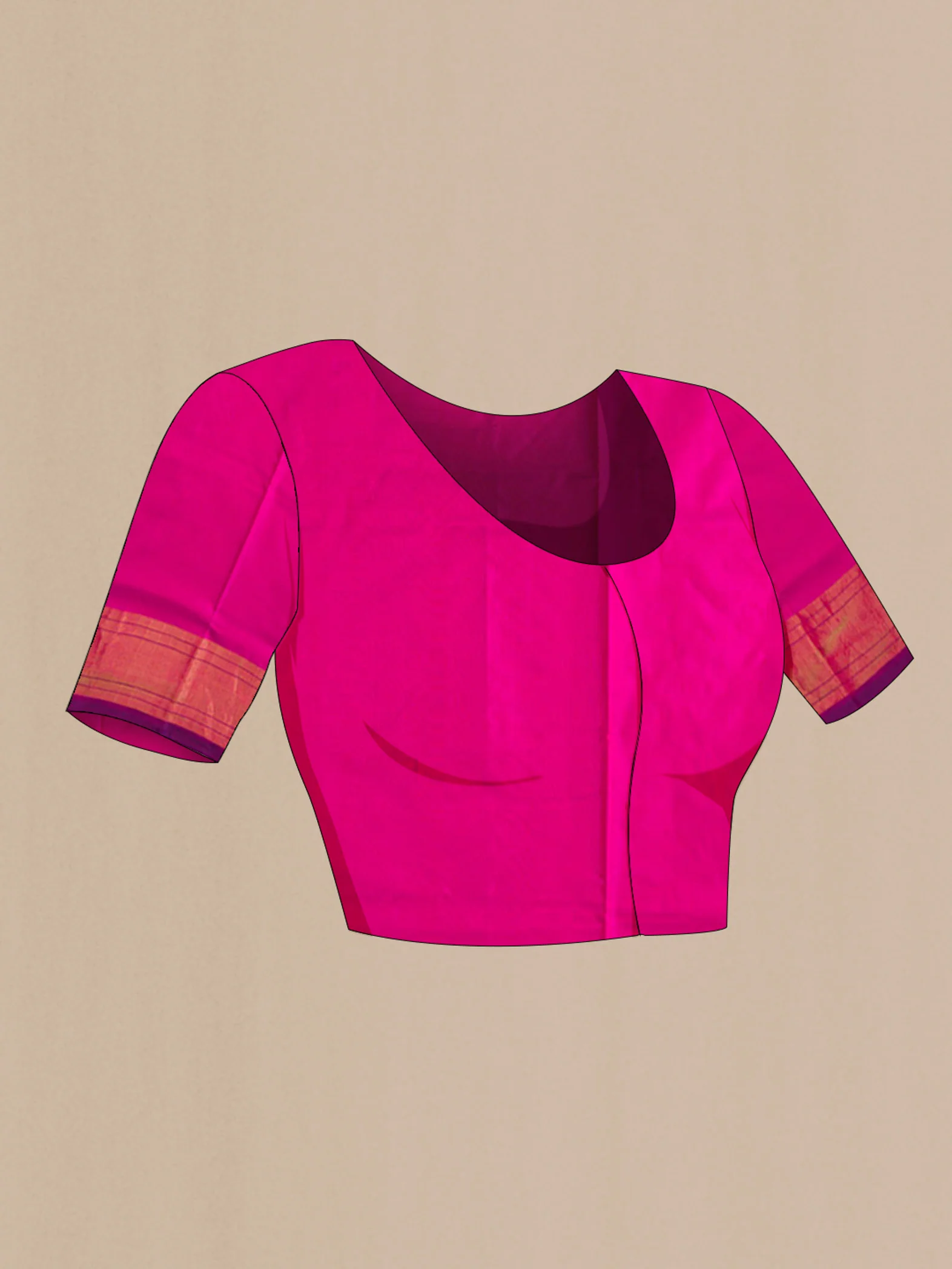 Pink Pochampally Silk Saree - Image 5