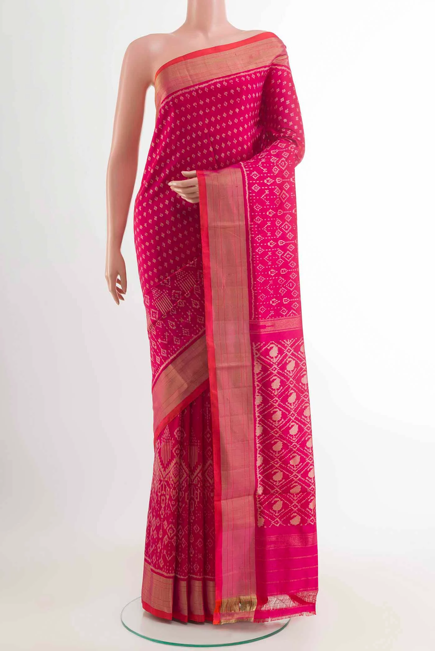 Pink Pochampally Silk Saree