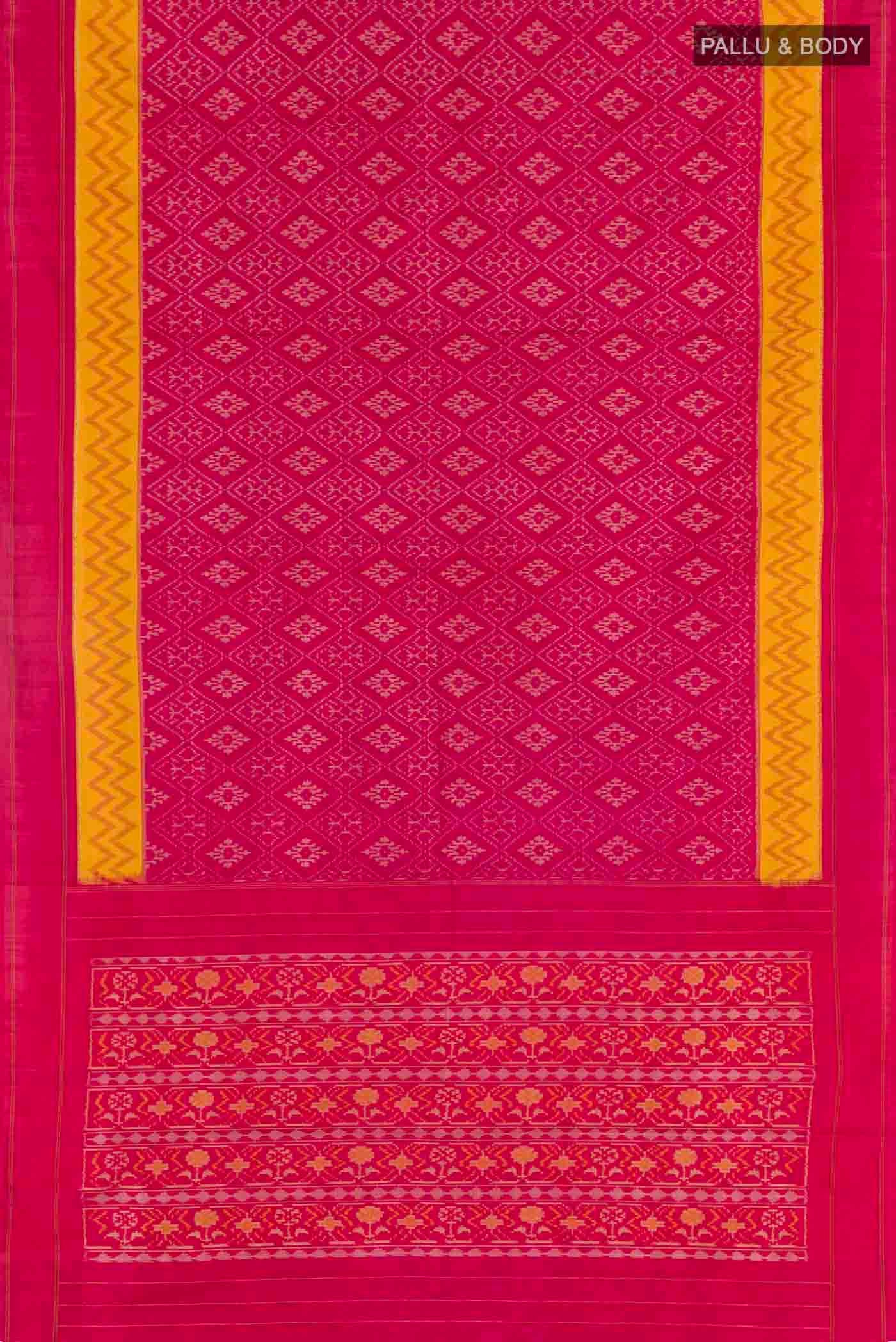 Pink Pochampally Silk Saree - Image 3